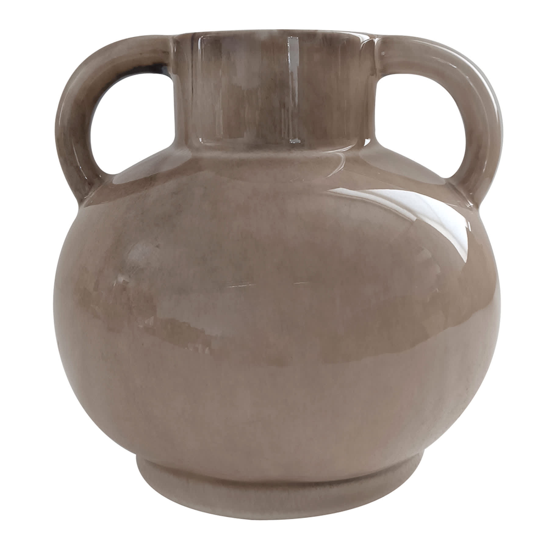 Brown Ceramic Vase, 6.1"