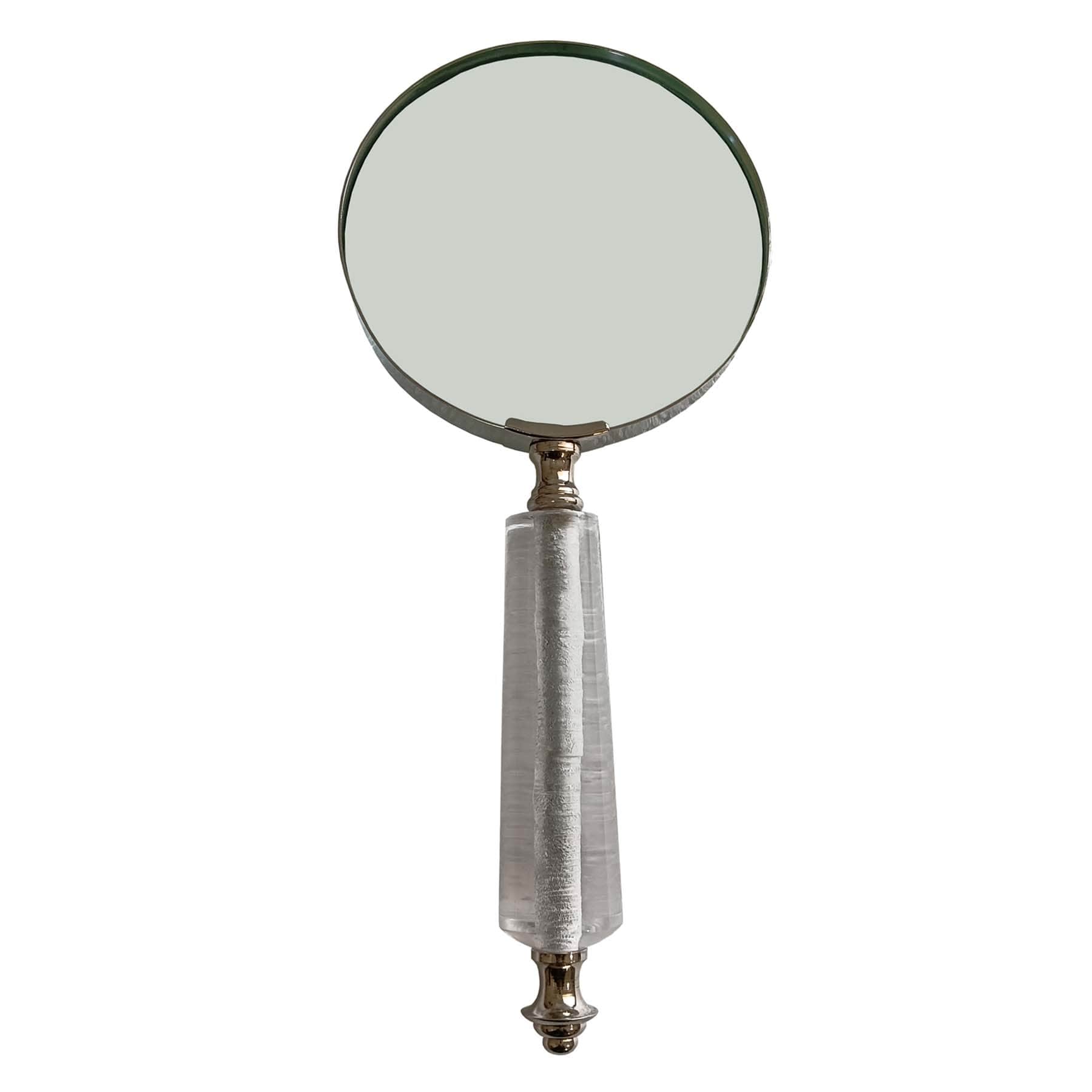 Silver & White Decorative Magnifying Glass, 9"