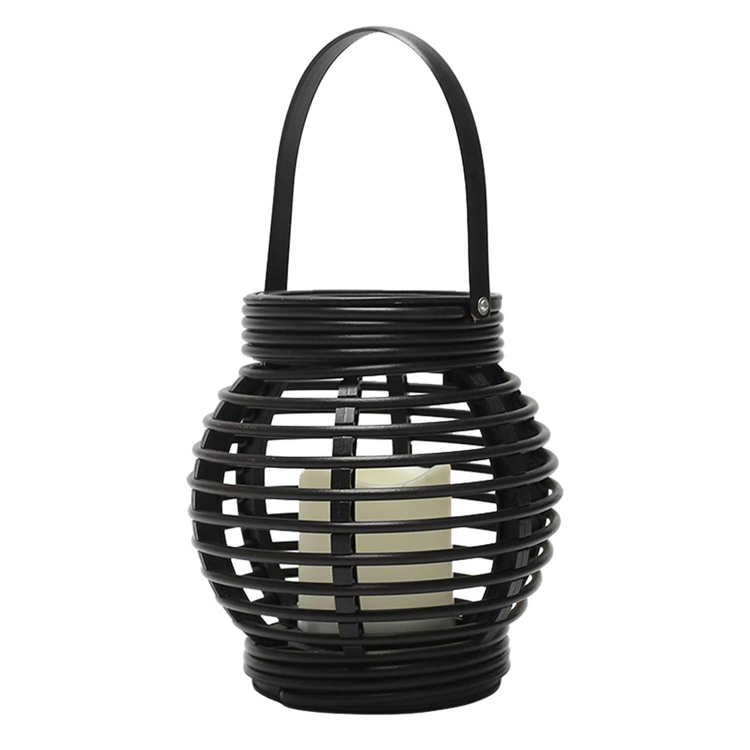 Found & Fable Black LED Outdoor Lantern with Timer, Extra Small