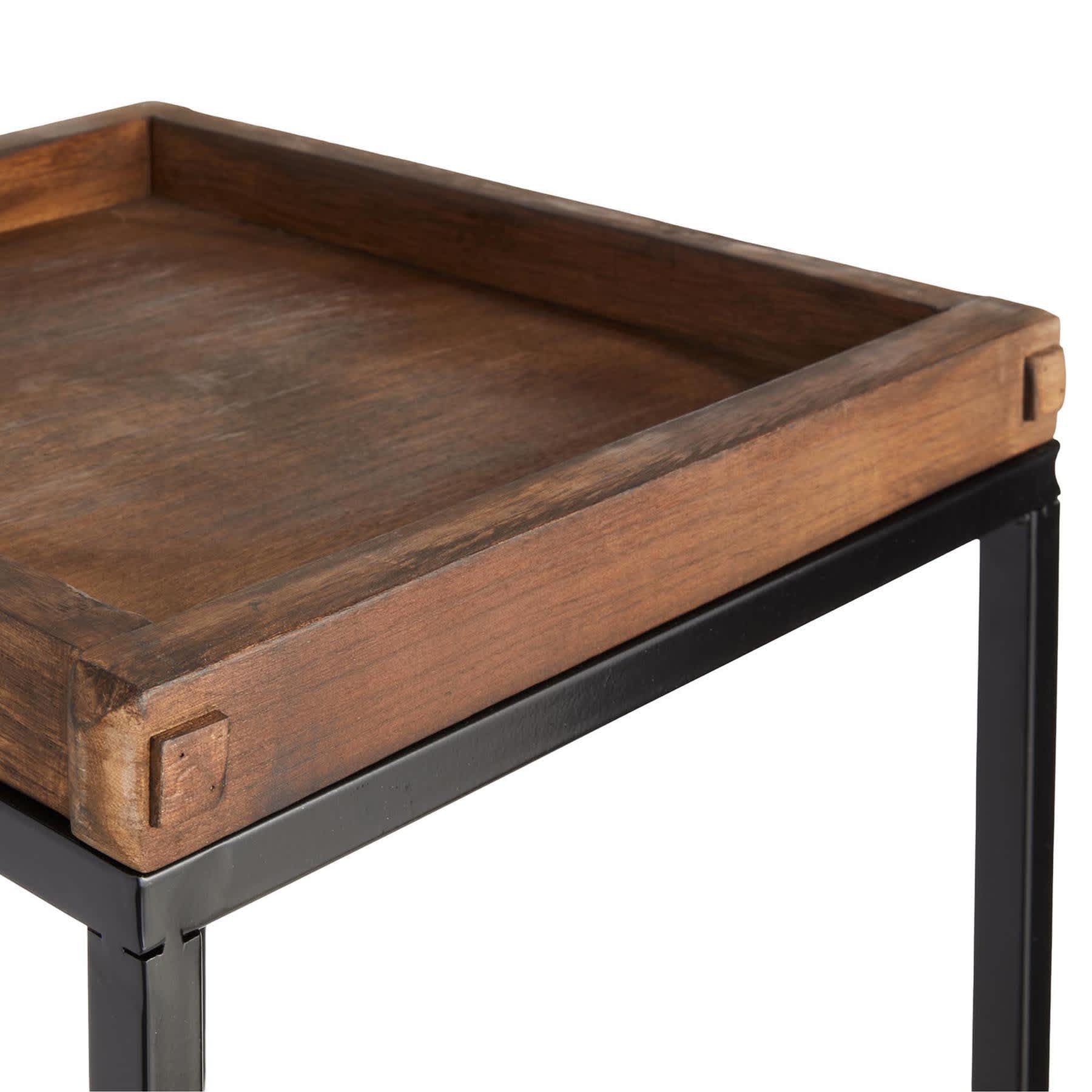Wood & Metal Plant Stand, Large