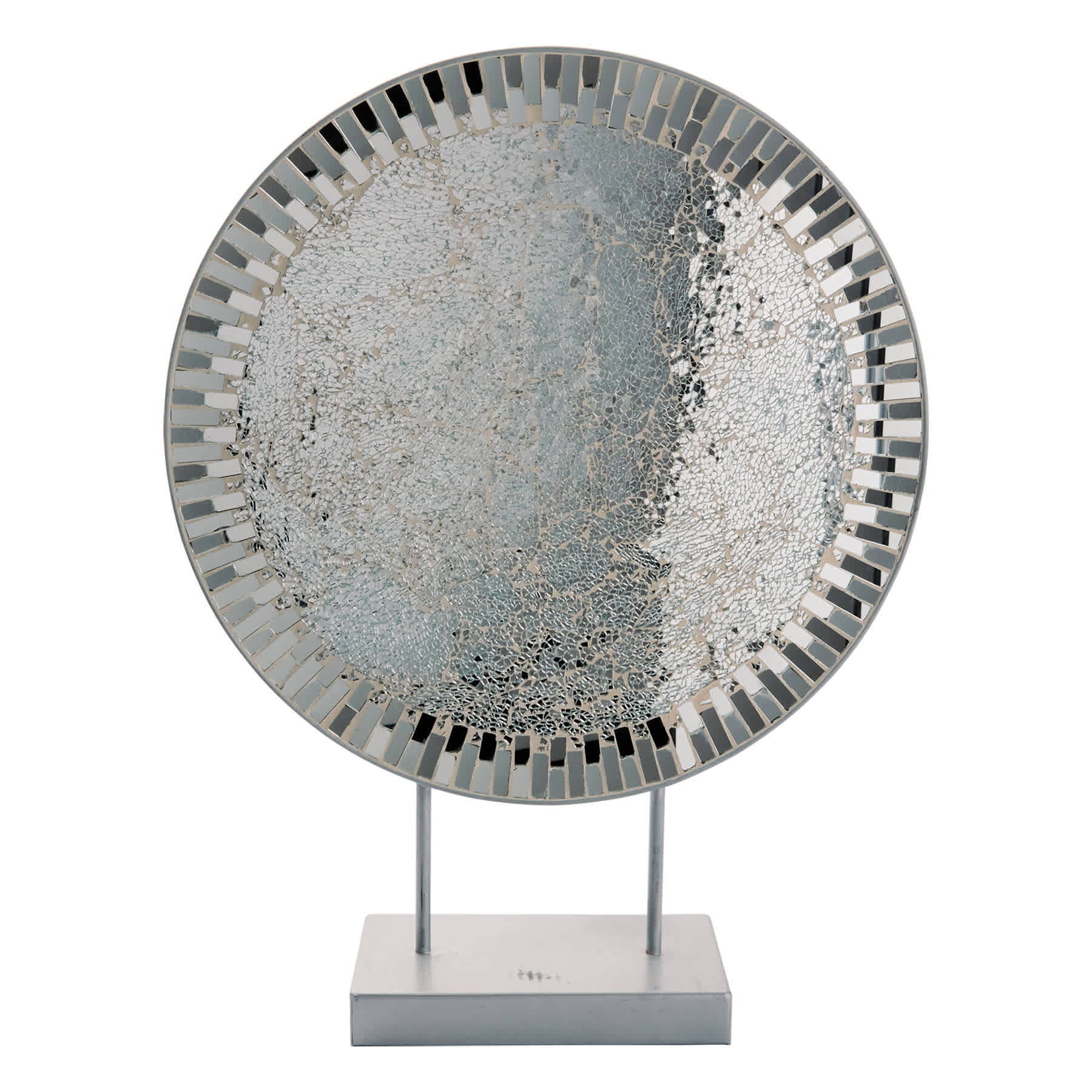 Crushed Mirror Charger on Base, 18x24