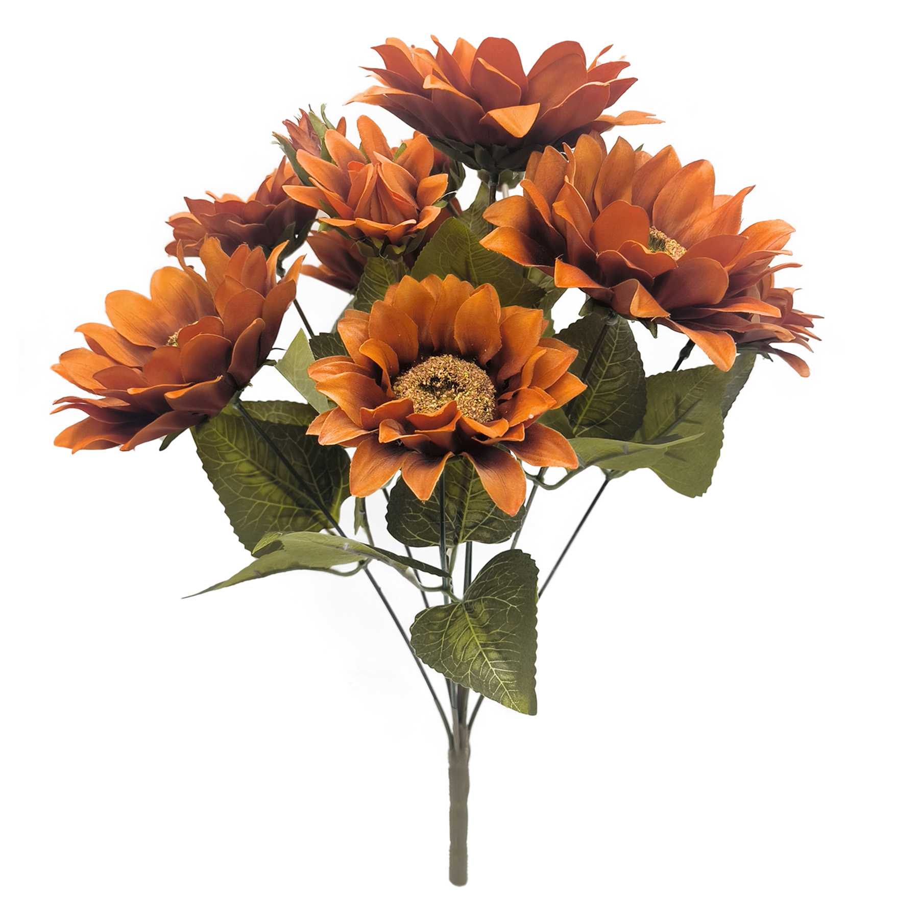 Orange Sunflower Bushes, 18"