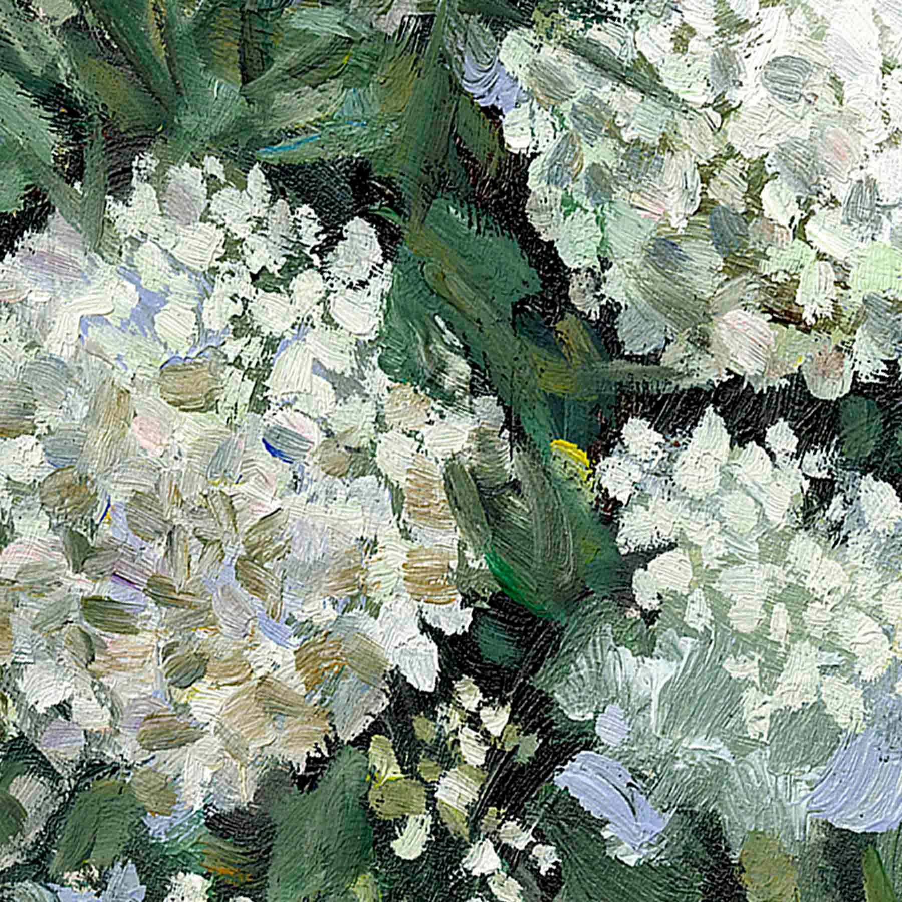 White Floral Vase Canvas Wall Art, 24x36