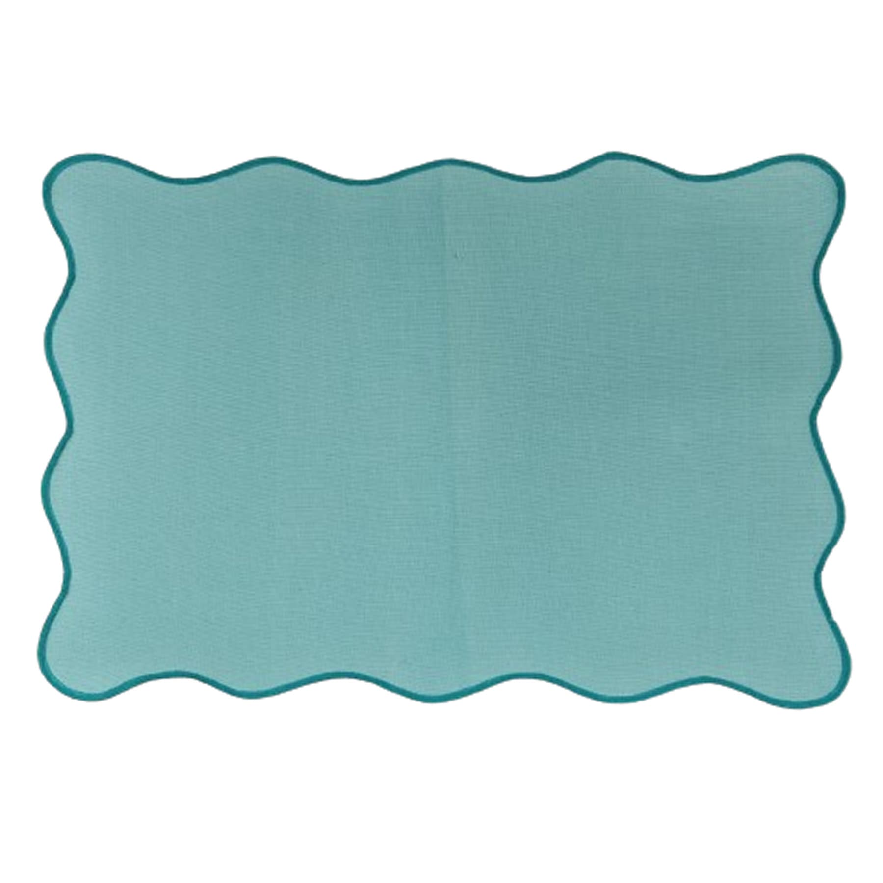 Oh Joy! Blue Scalloped Edge Placemat, 13x19