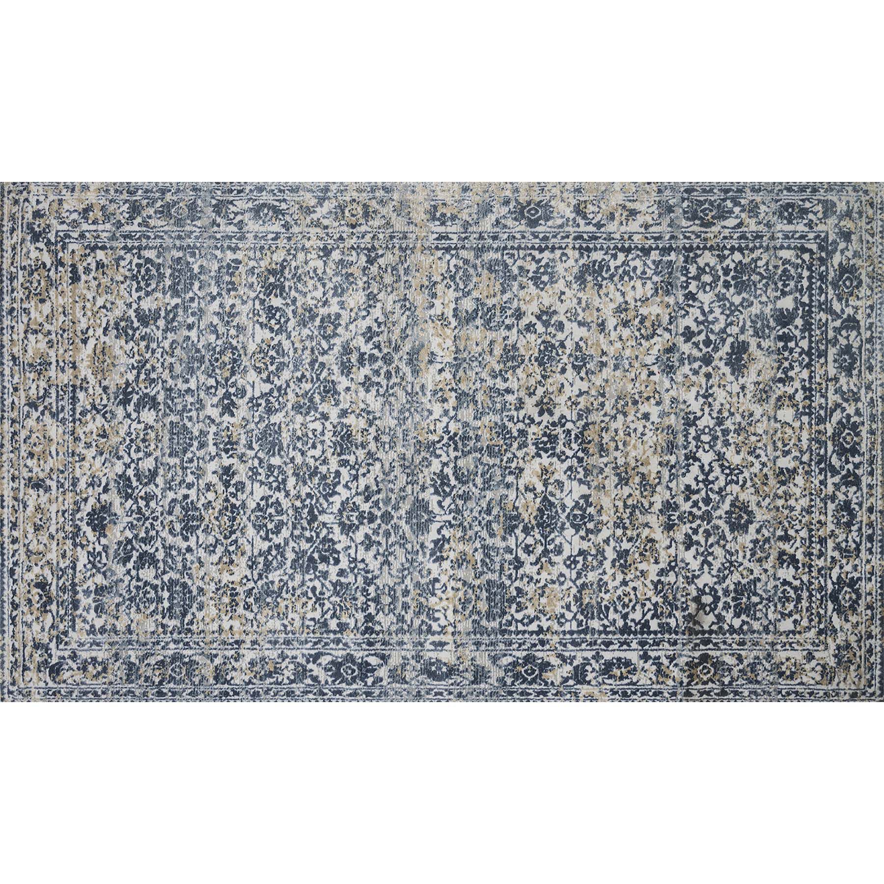 (A377) Providence Venice Distressed Look Blue Accent Rug, 3x5