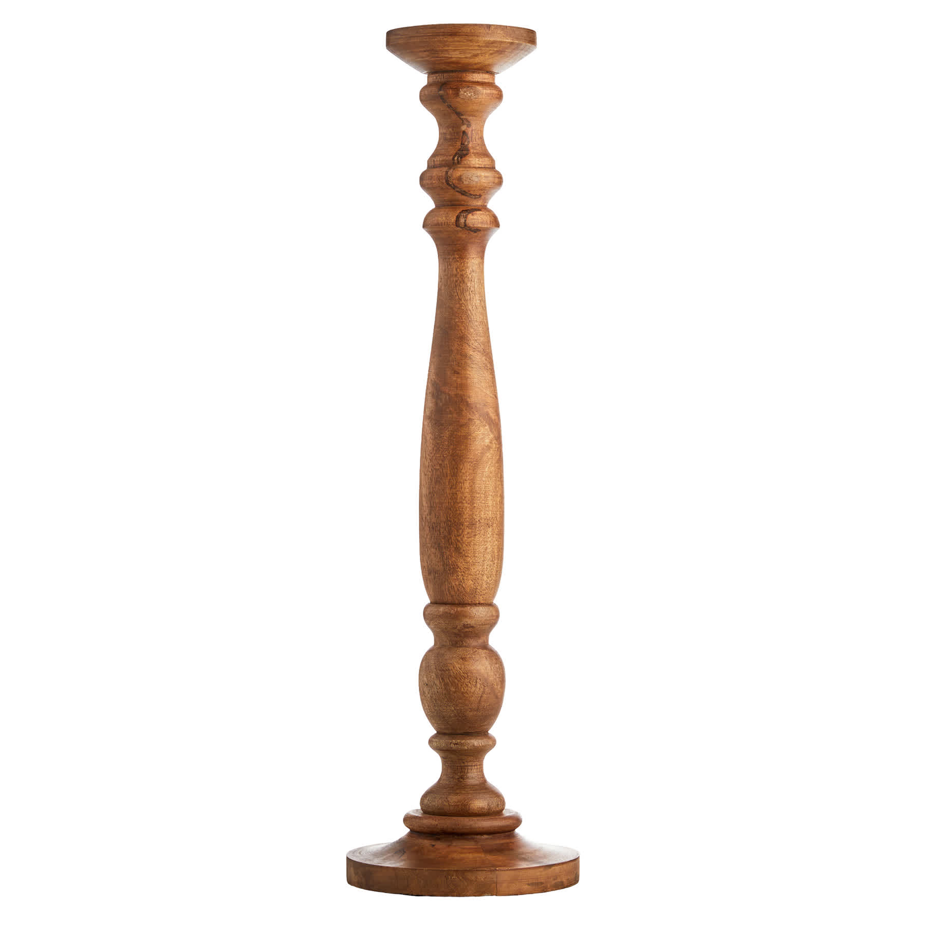 Honeybloom Brown Wooden Oversized Candle Holder, 30"
