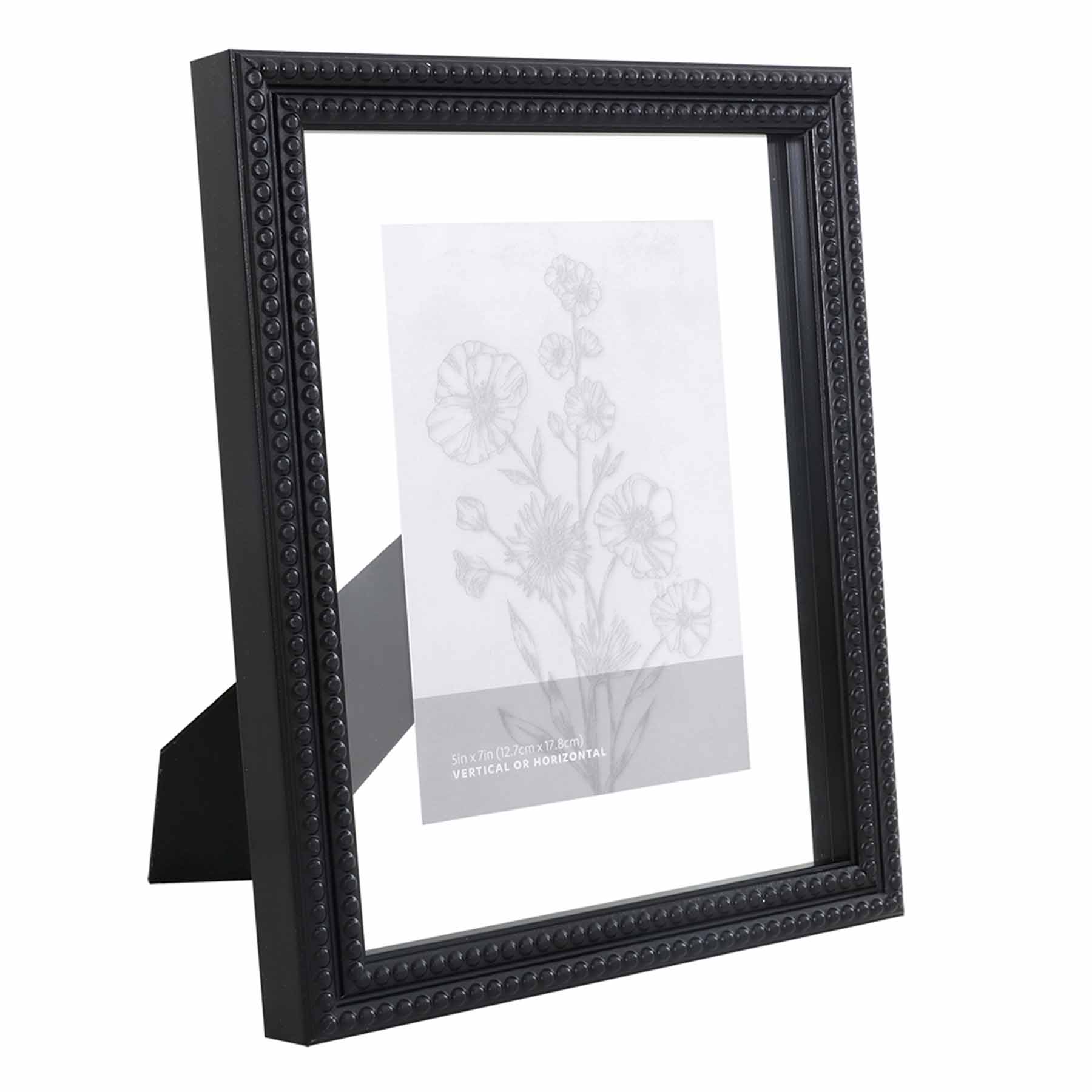 Black Beaded Float Tabletop Picture Frame, 8x10