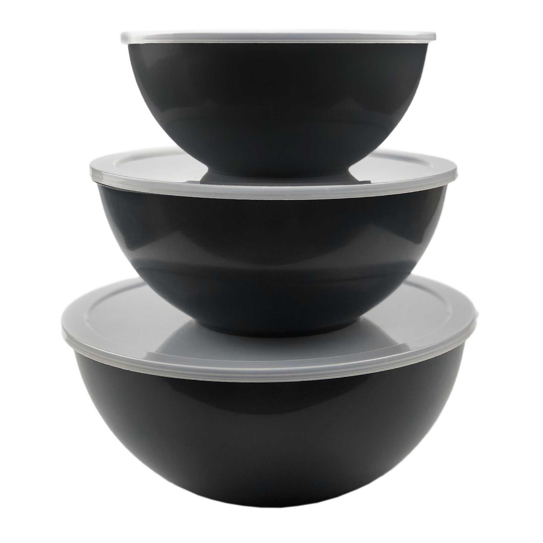 6-Piece Mixing Bowl & Lid Set, Black