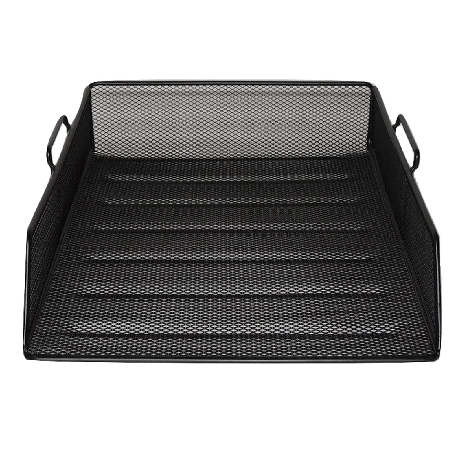 Black Metal Mesh File Tray