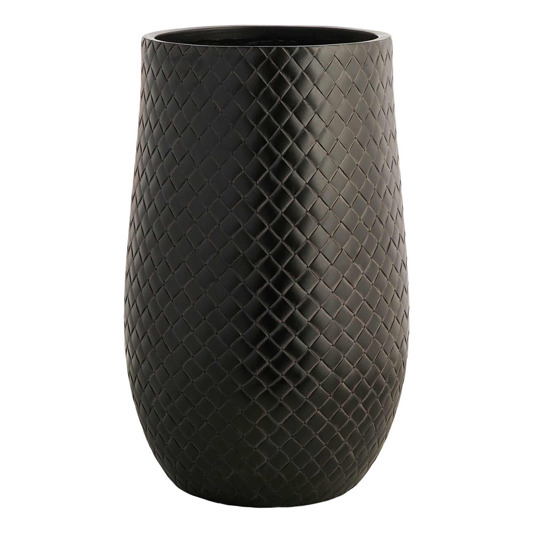 Oxnard Tall Black Outdoor Planter, Extra Large