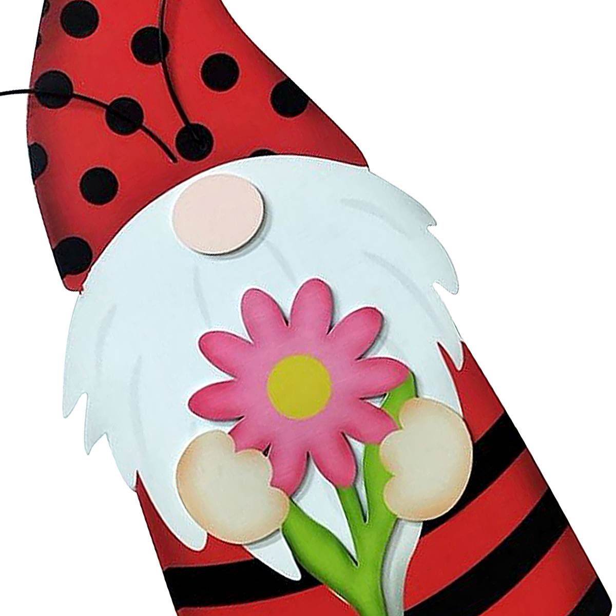 Garden Gnome Leaner Ladybug