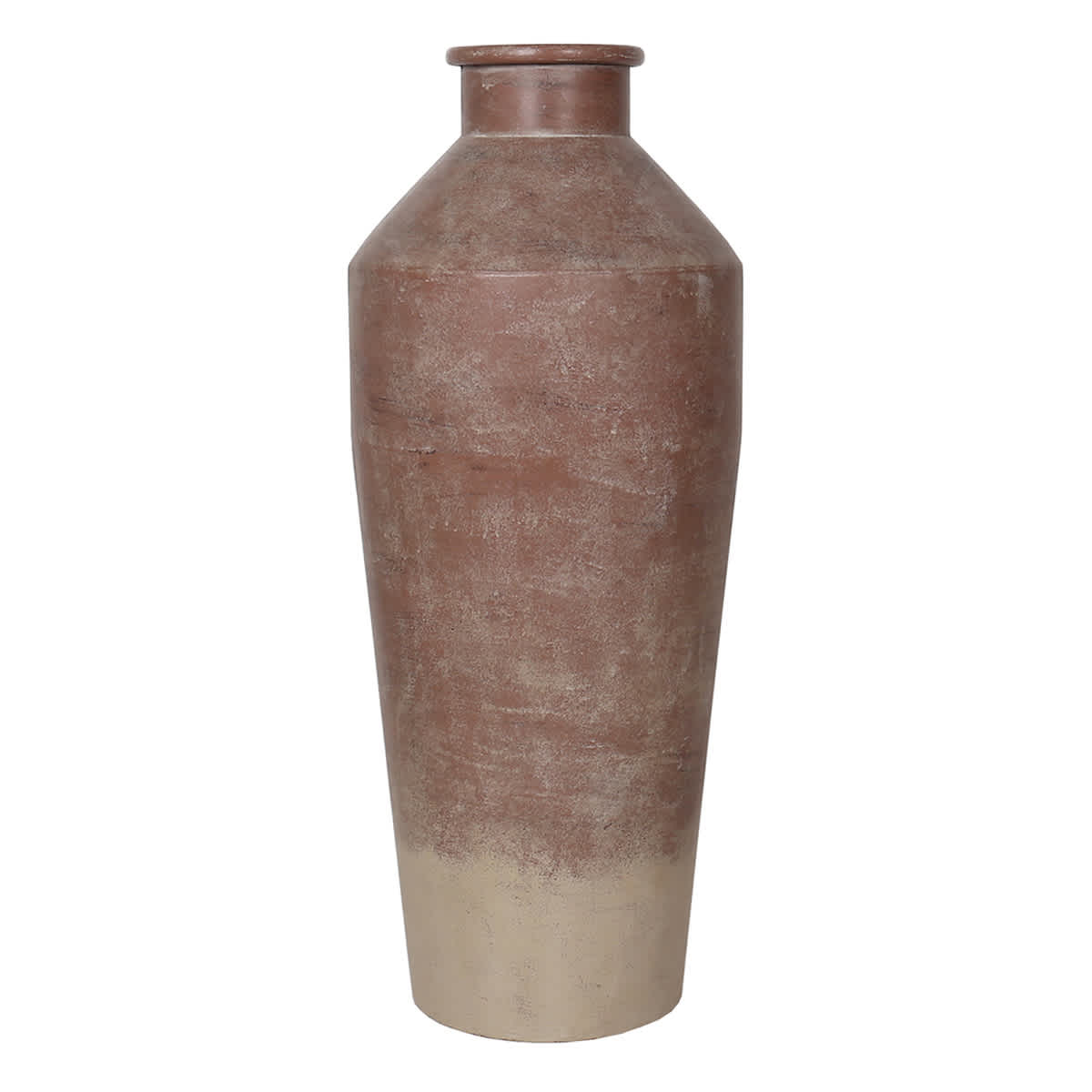 Brown Metal Vase, 30"