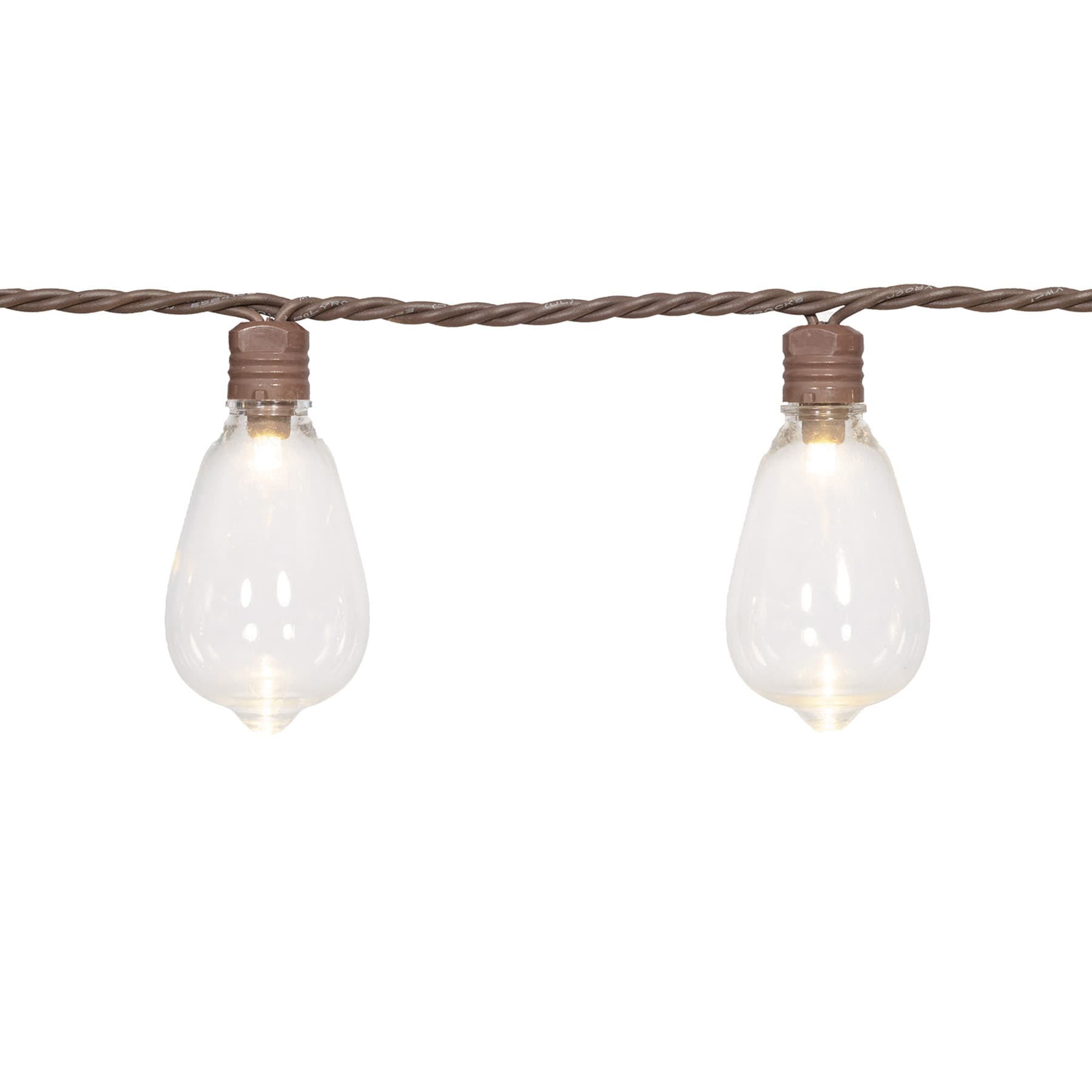 100-Count LED Edison String Lights with Brown Wire