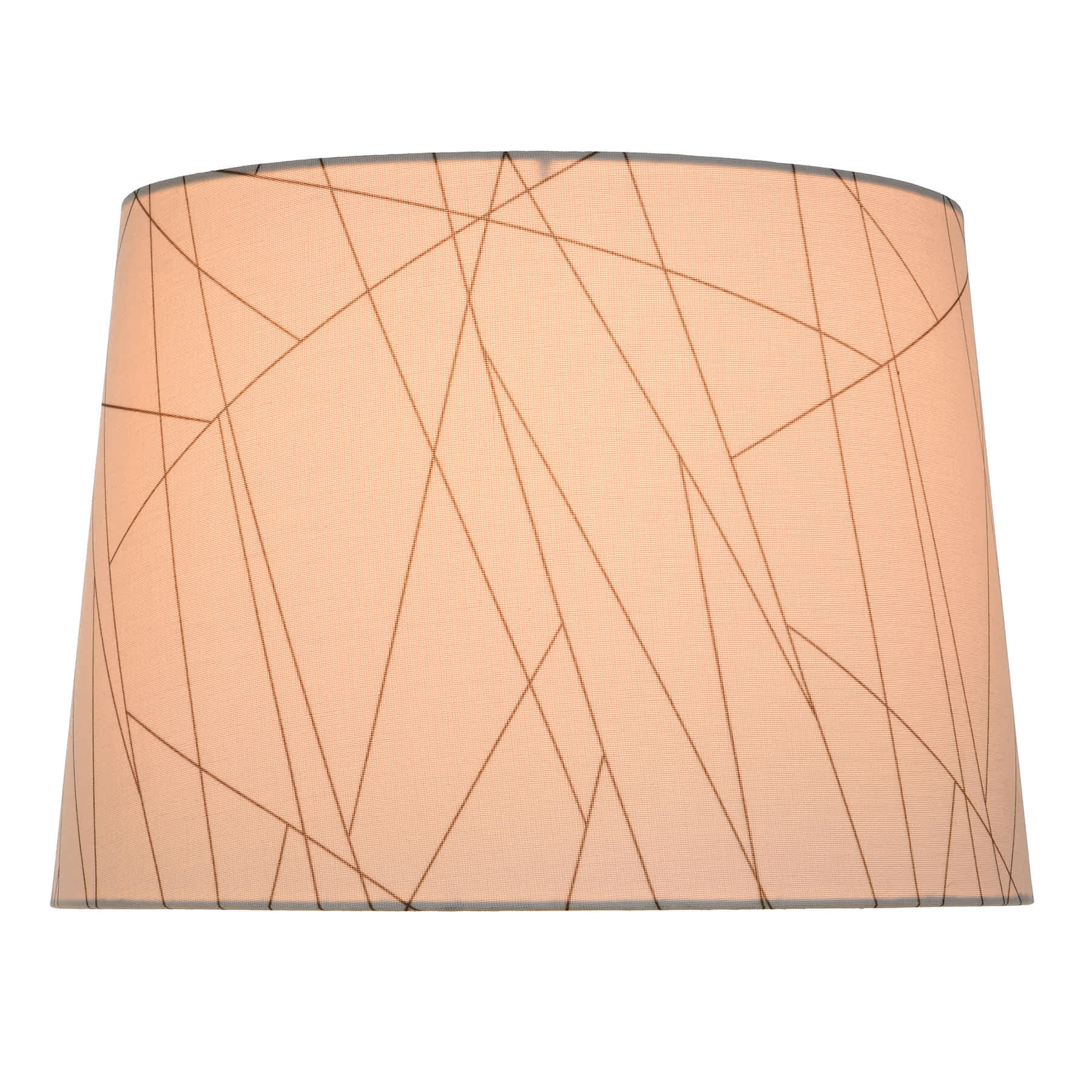 Gold & White Linen Blend Medium Table Lamp Shade, 14x12x10