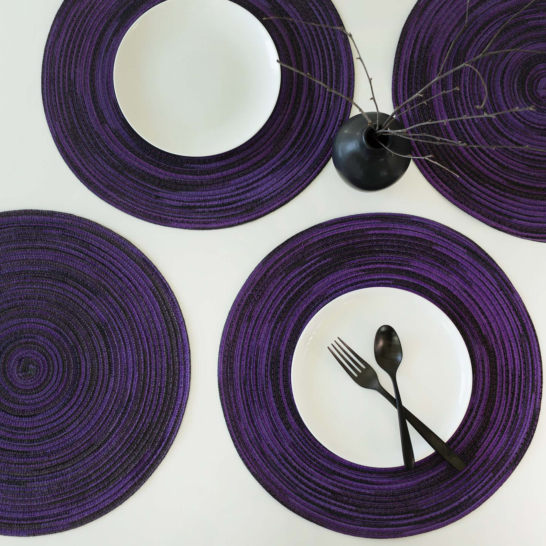 Purple & Black Placemat, 15"