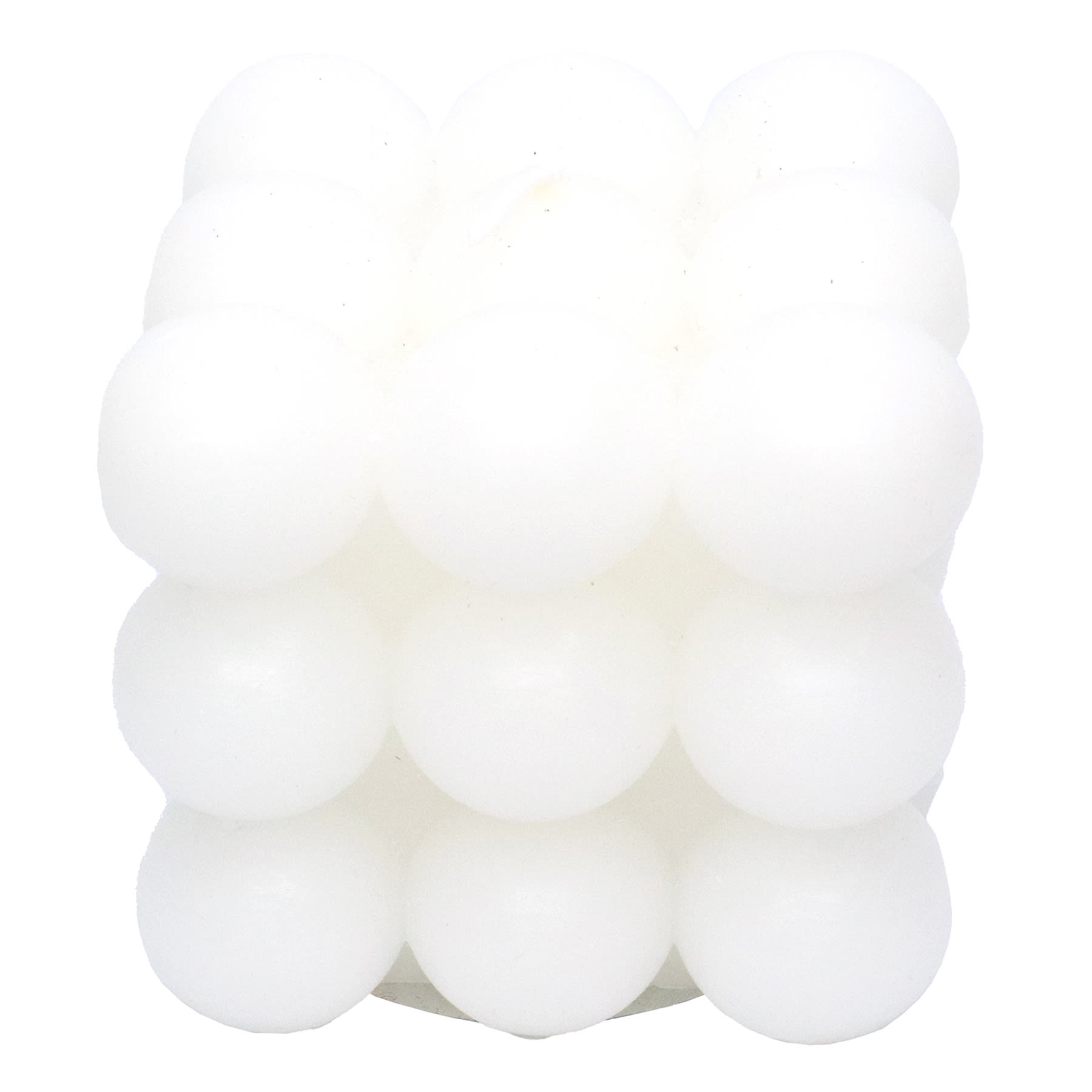 Crosby St. White Unscented Bubble Candle, 3"