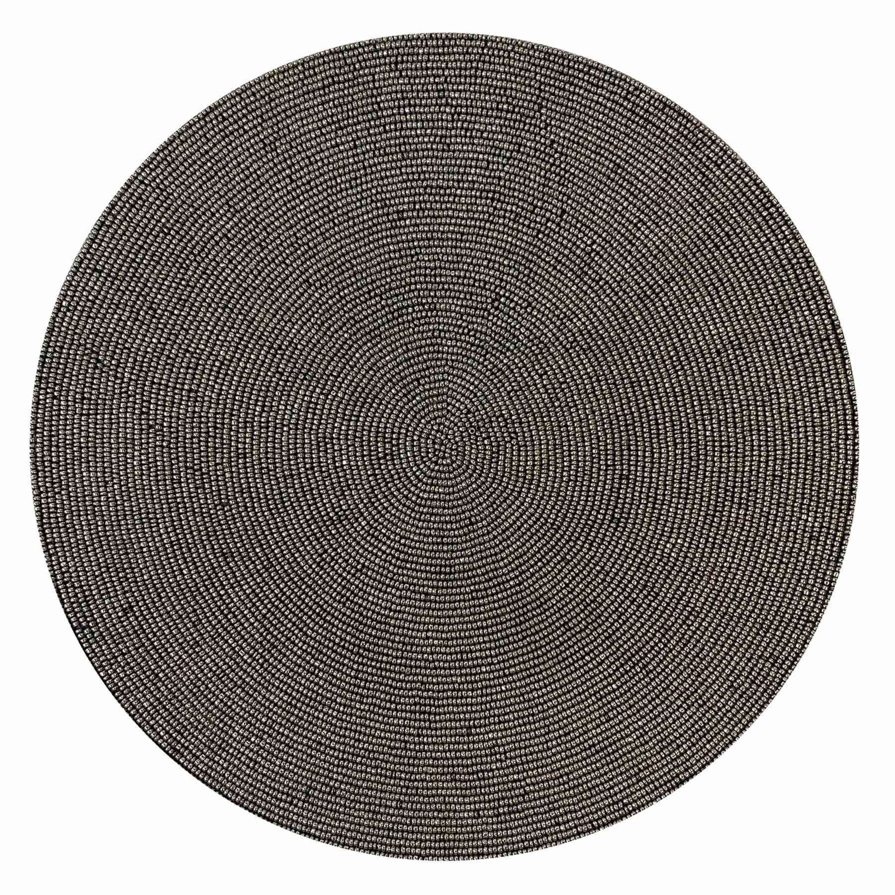 Providence Gunmetal Grey Beaded Placemat