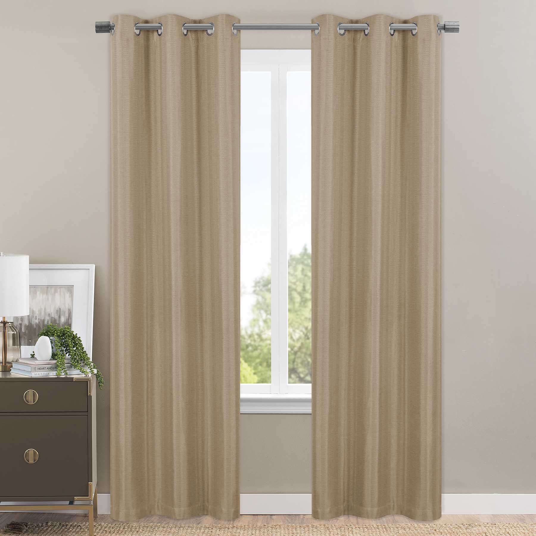 Honeybloom Sedgwick Taupe Blackout Curtain Panel, 84"