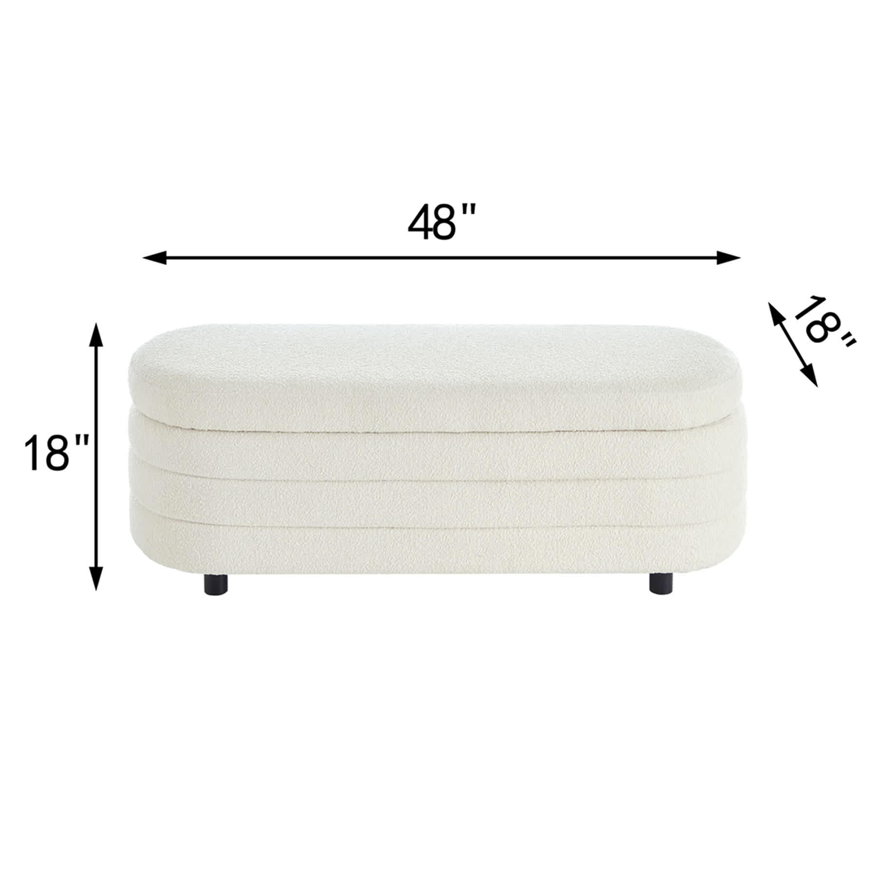 Pax Storage Bench, Cream