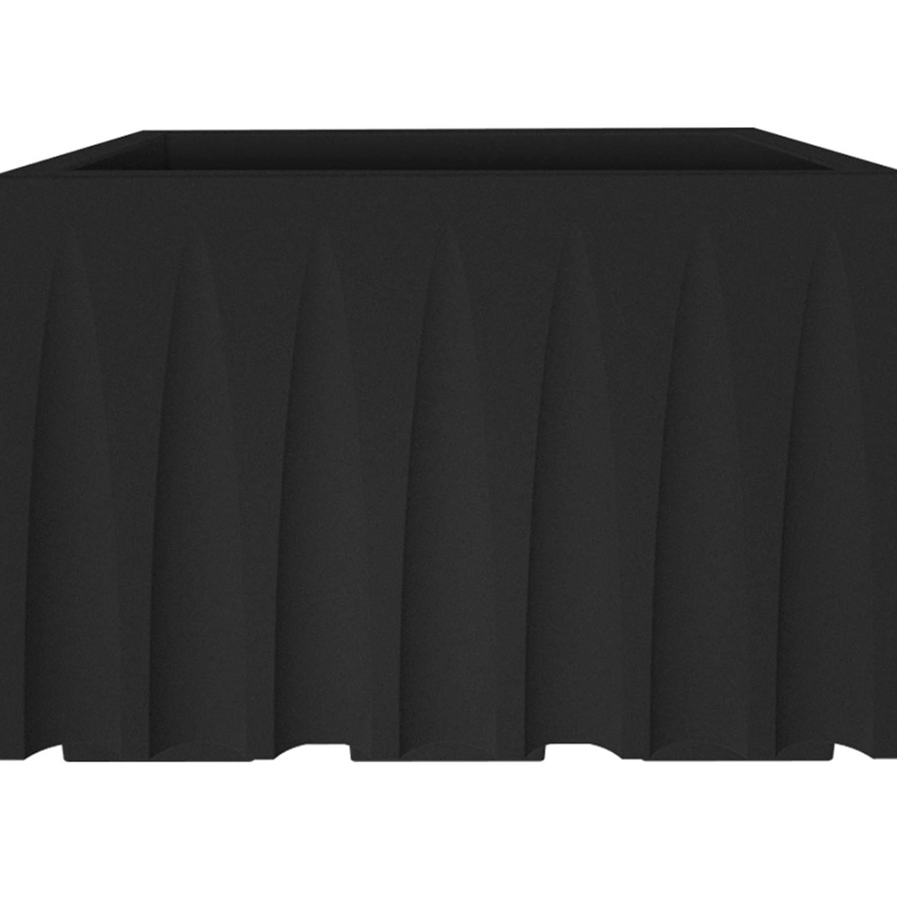 Dubai Black Rectangular Outdoor Planter, 16"