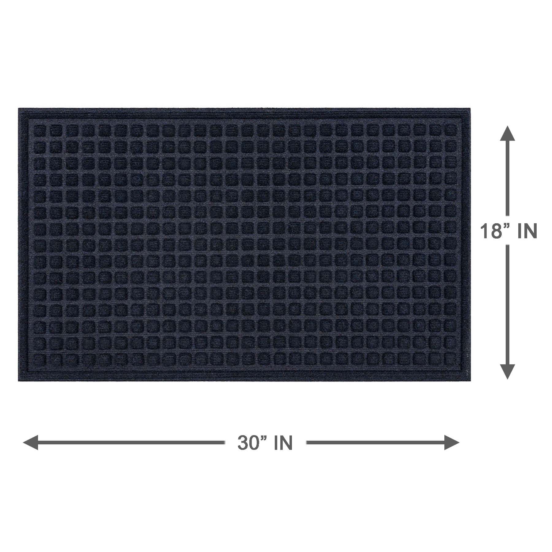 Waffle Impressions Blue Doormat, 18x30