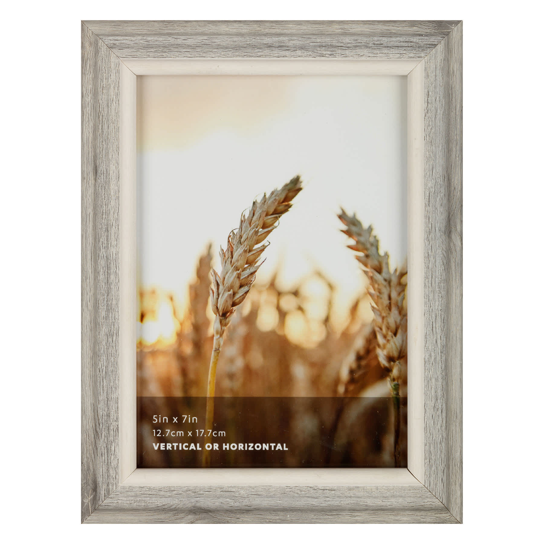 Grey & White Tabletop Picture Frame, 5x7