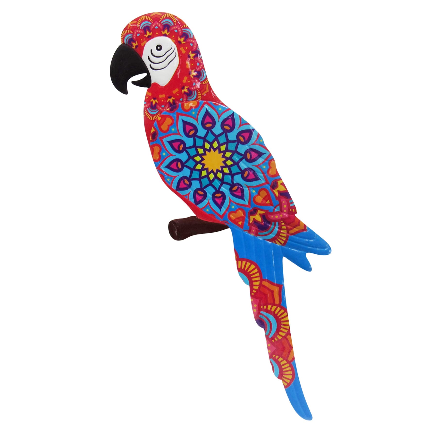 Metal Talavera Parrot Outdoor Wall Decor, 28"