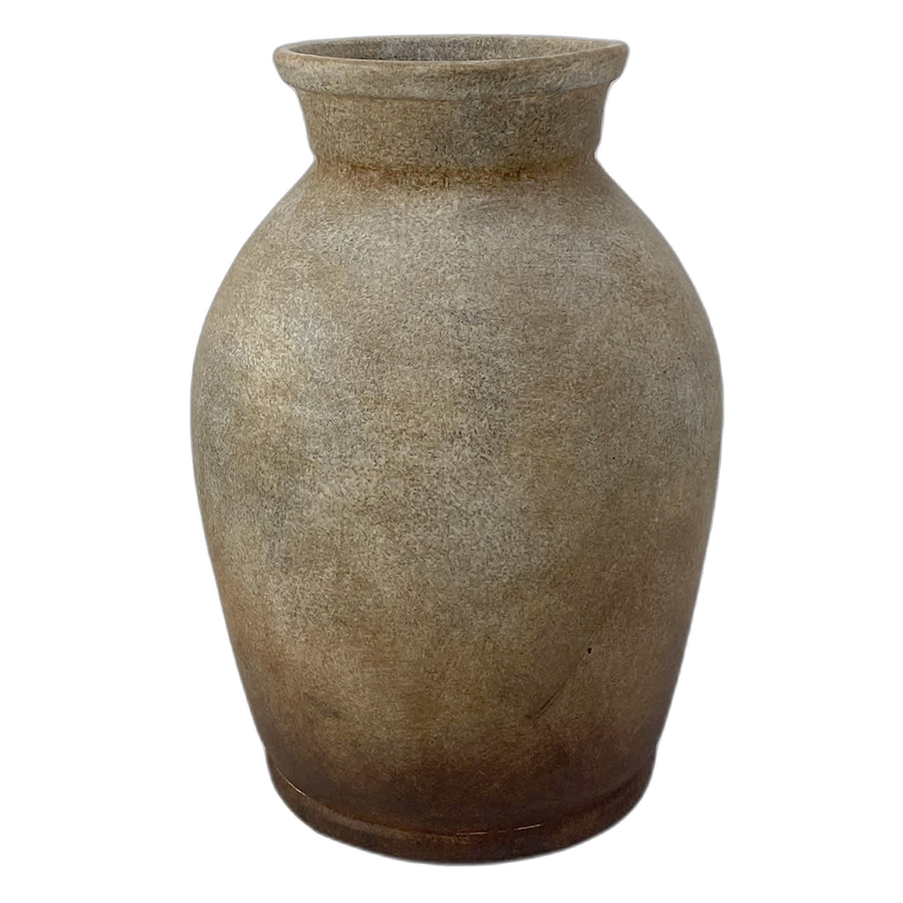 Brown Ceramic Vase, 12"