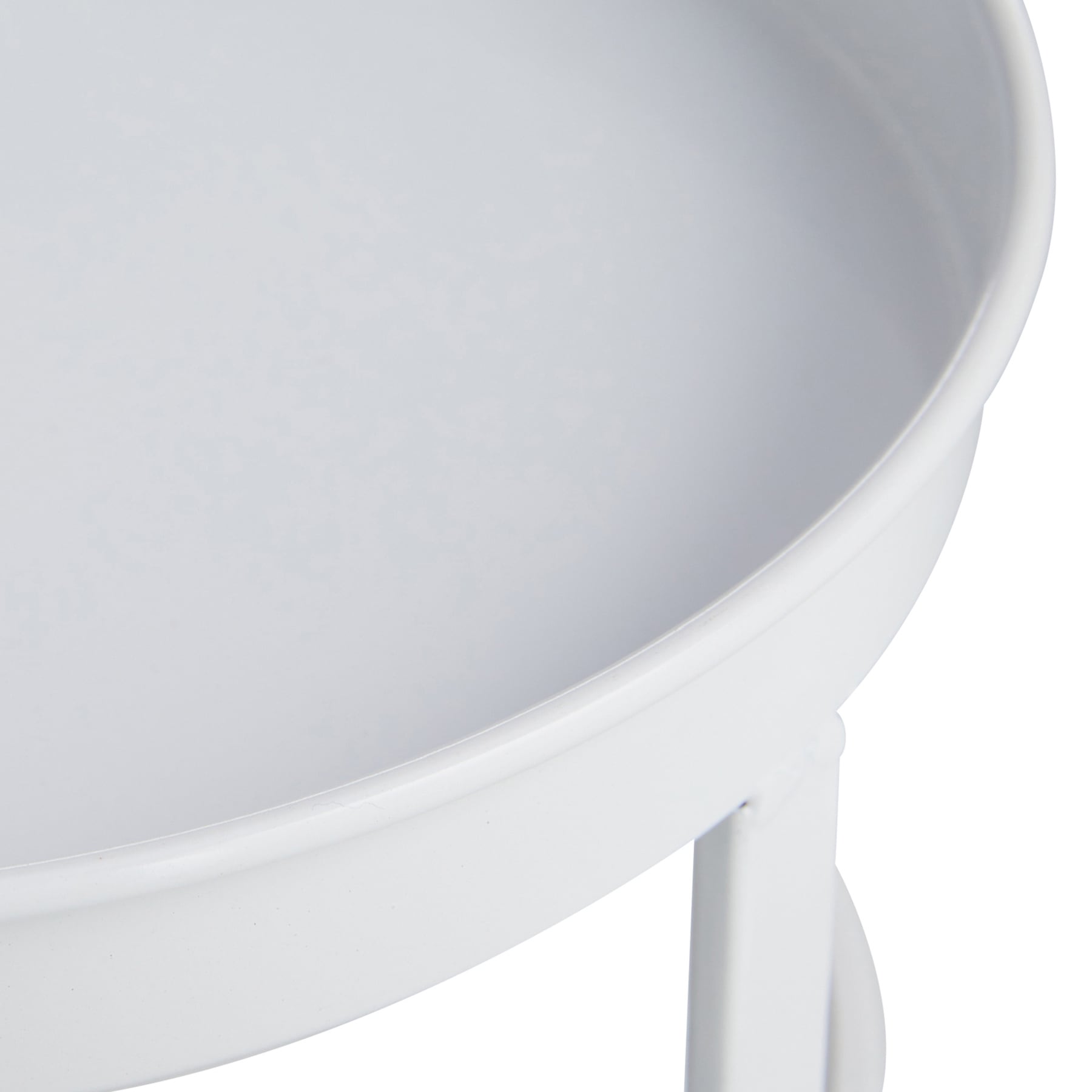 White Metal Plant Stand, Small