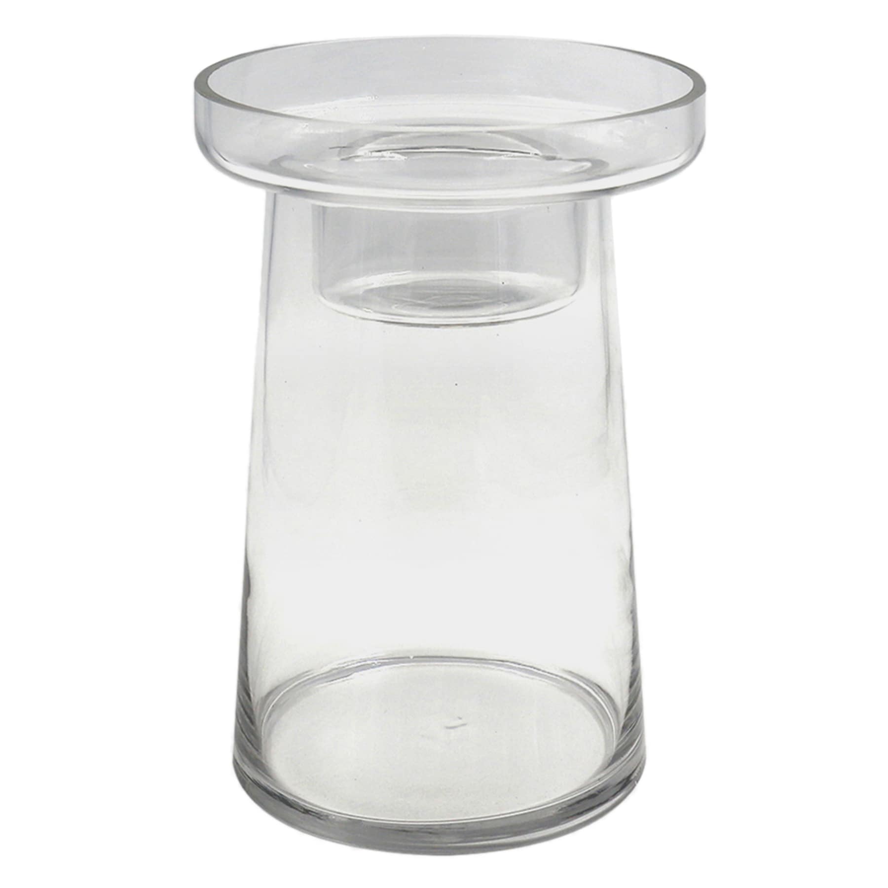 Ty Pennington Clear Glass Pillar Candle Holder, 9"