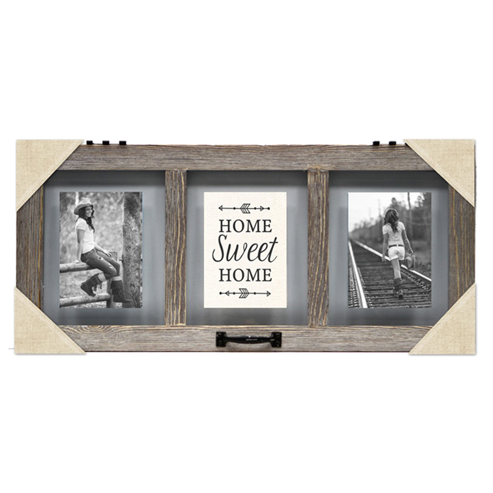 Home Sweet Home Grey Float Collage Picture Frame, 27.5x12.7