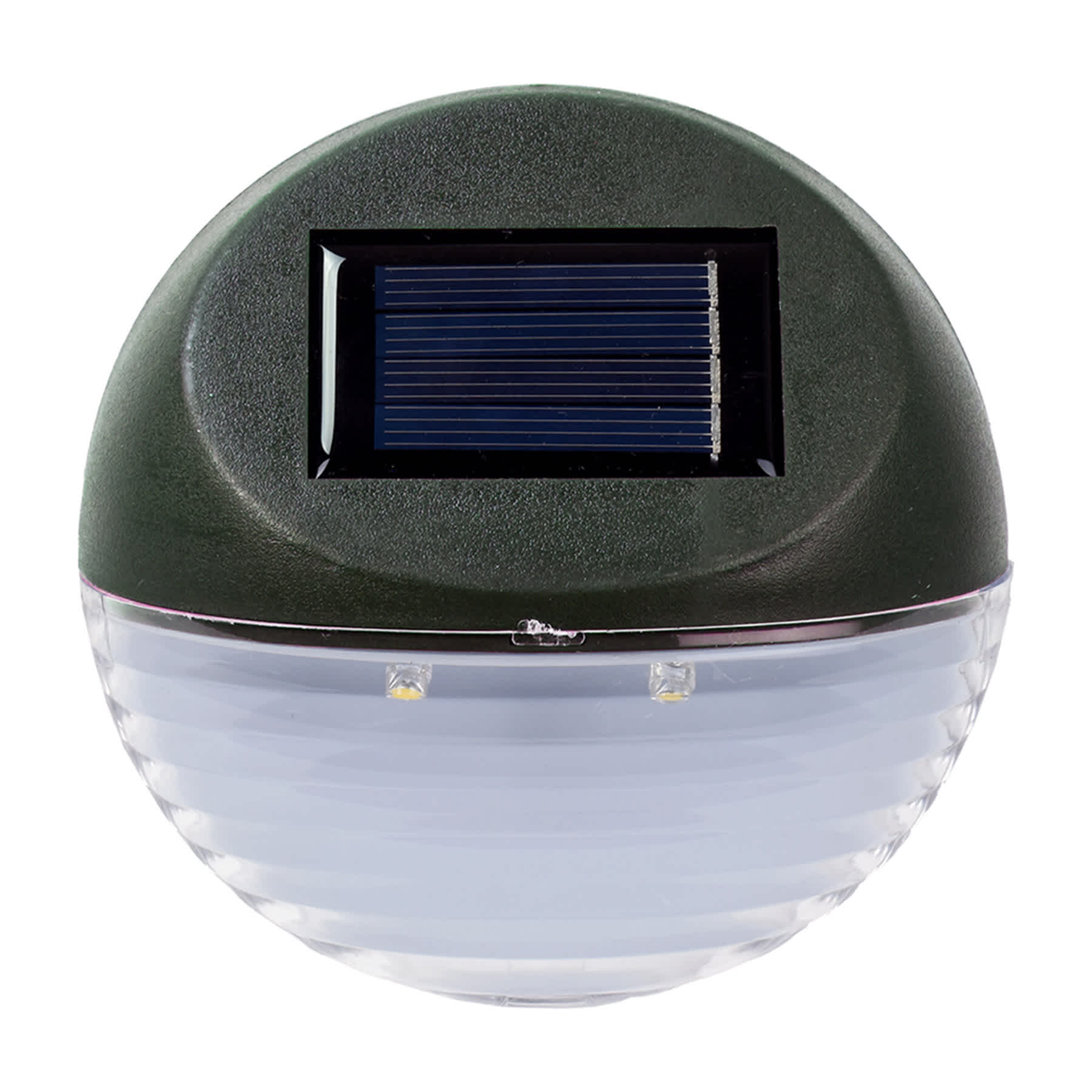 2-Lumen Solar Black Circle Deck Light