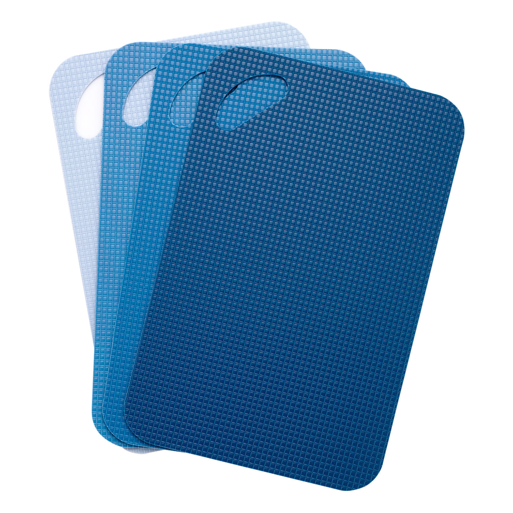 4-Piece Blue Non-Slip Mat Set, 7.5x11.4