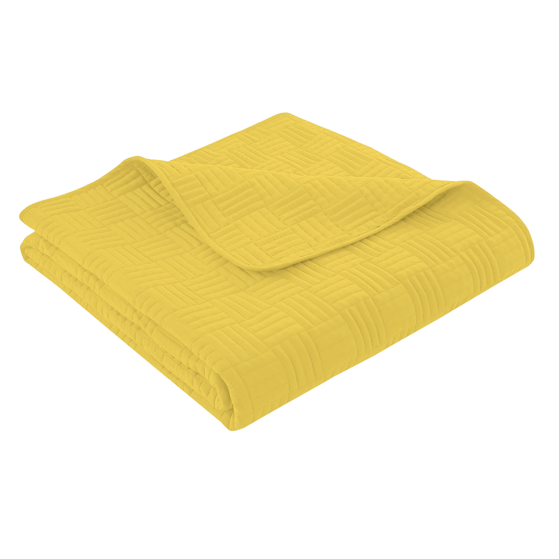 Crosby St. 3-Piece Yellow Washed Microfiber Quilt Set, Full/Queen