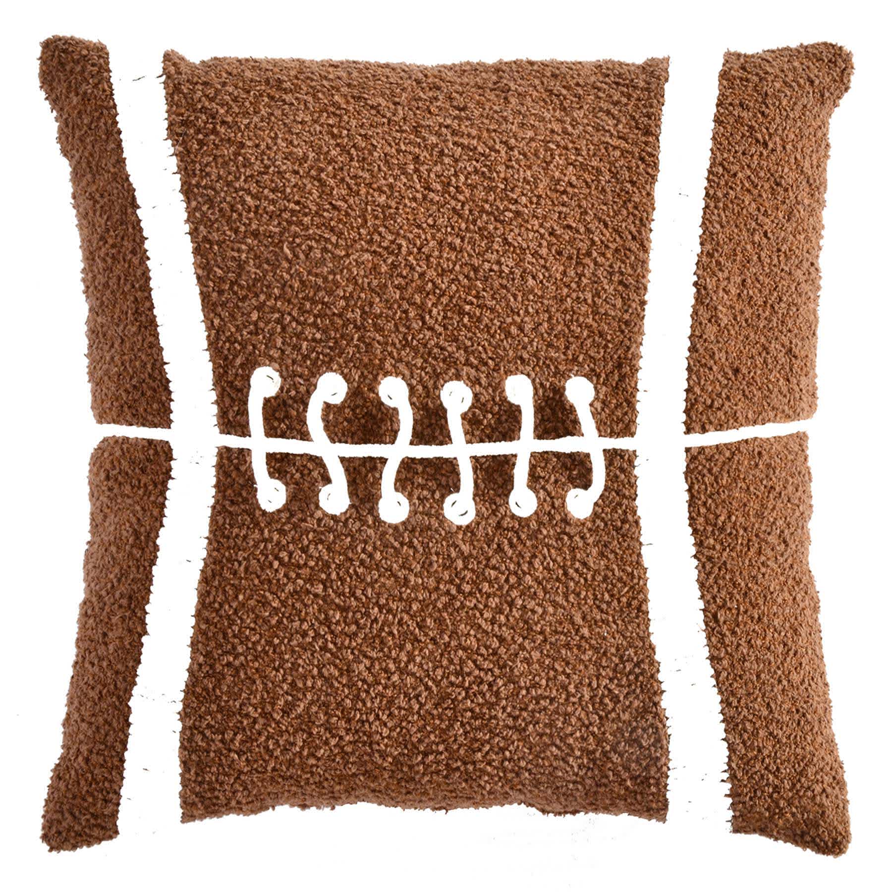 Homespun Harvest Textured Football Throw Pillow, 18"