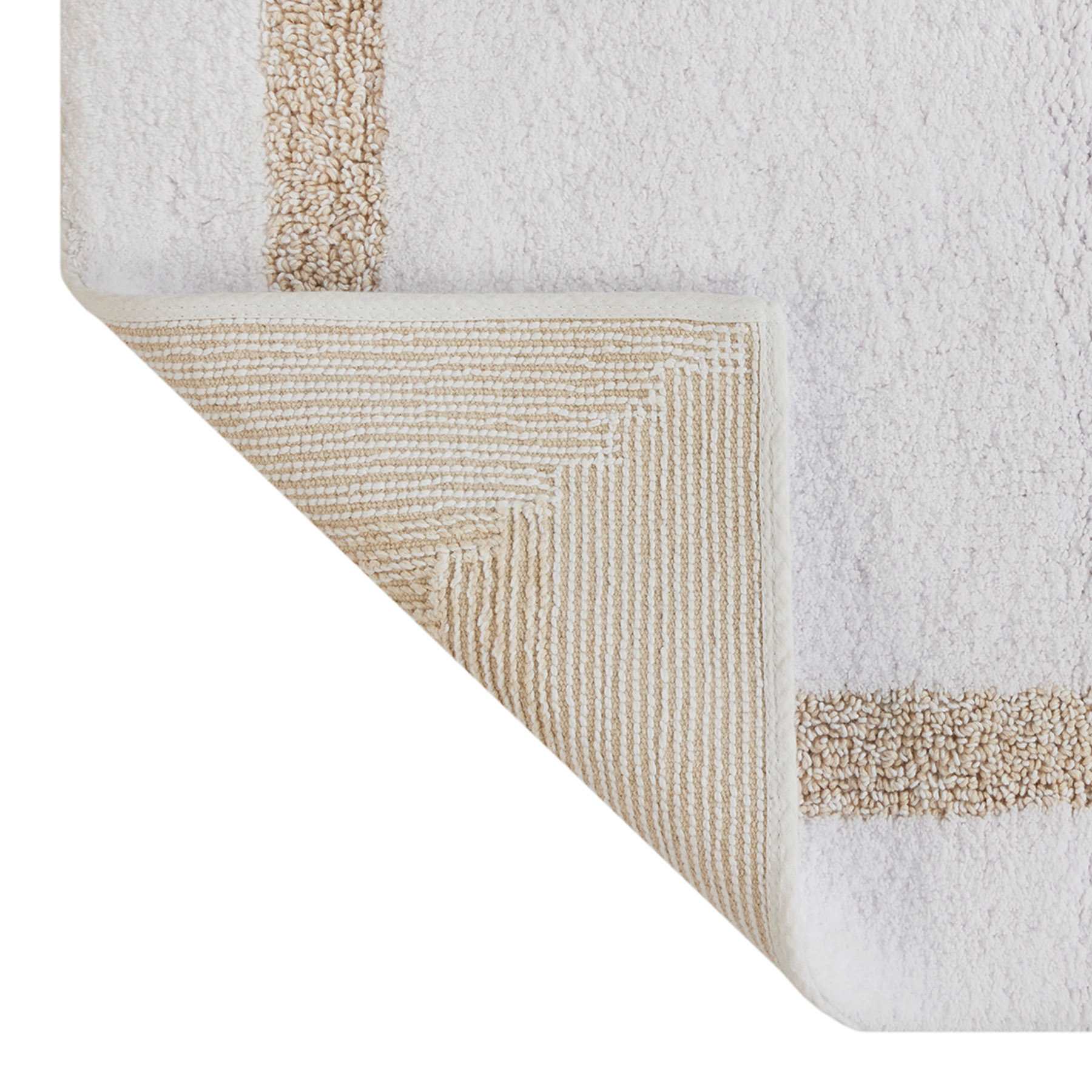 Providence Tan Racetrack Design Bath Rug, 20x30
