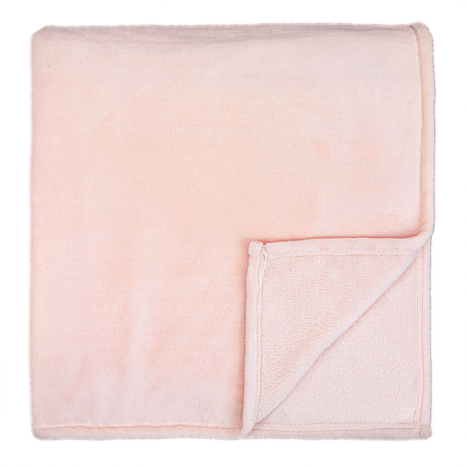 Pink Plush Bed Blanket, King