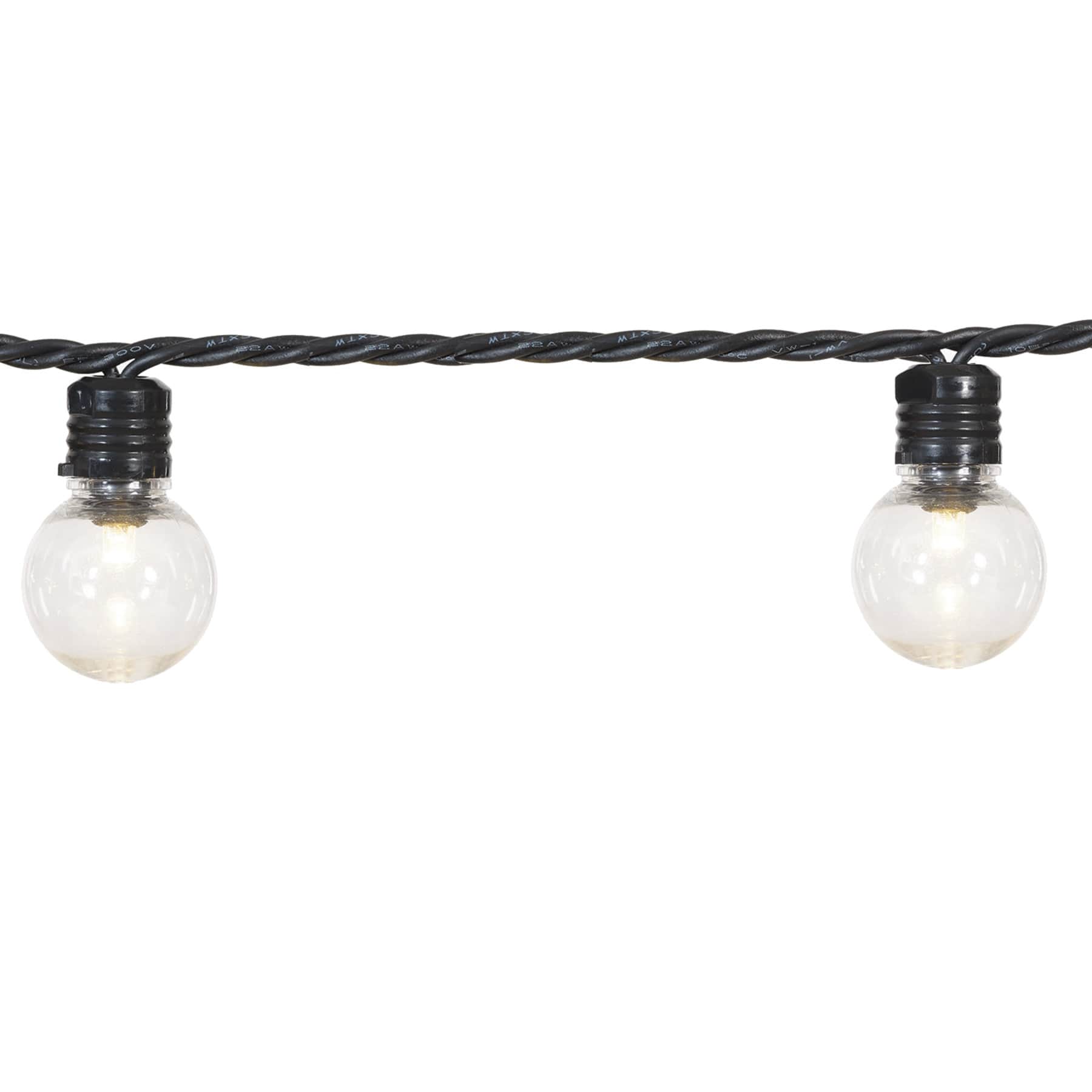 100-Count LED G30 Globe String Lights with Black Wire