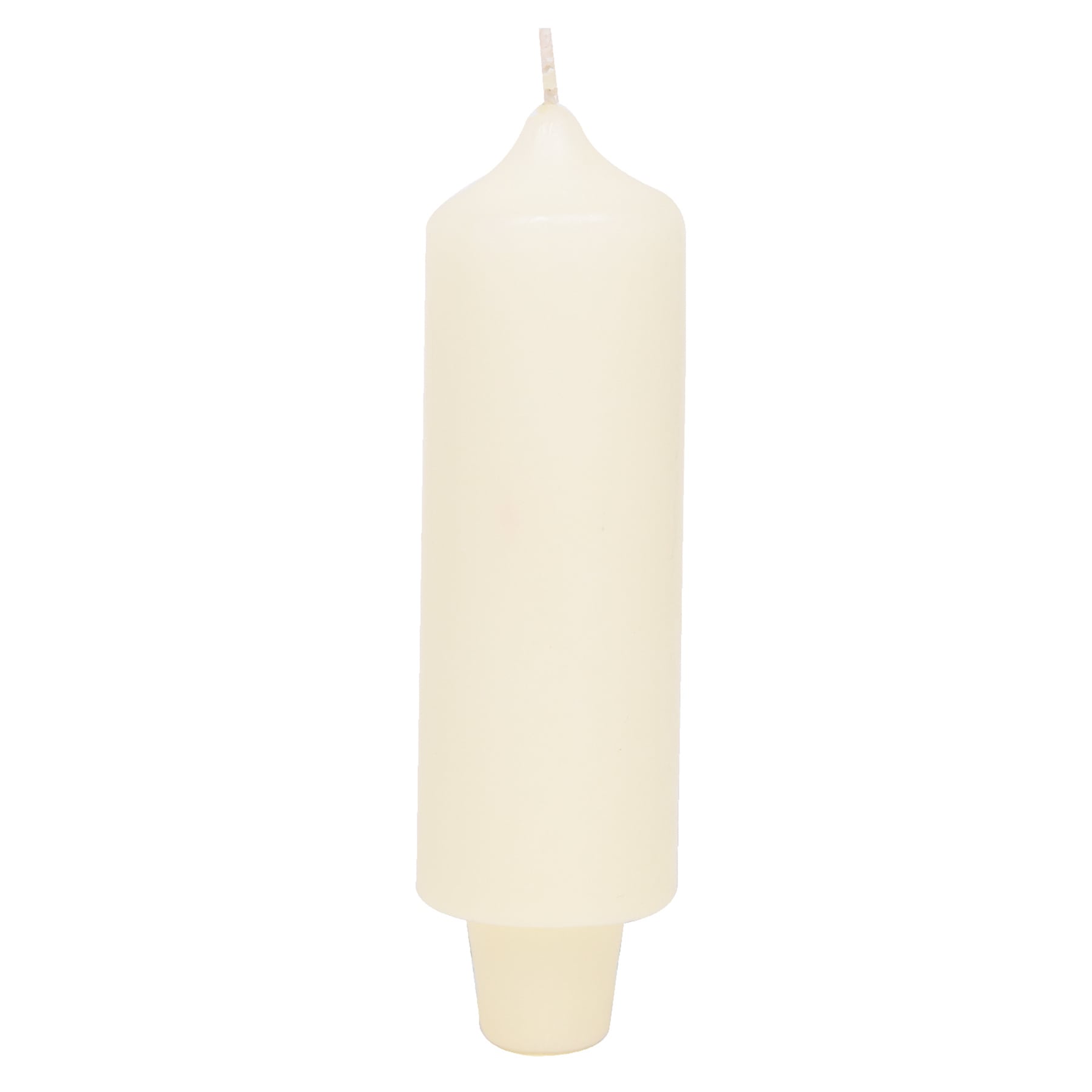 Ivory Unscented Overdip Carriage Candle, 5.5"