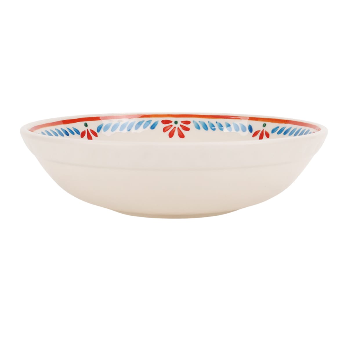 8In White Floral Melmine Dinner Bowl