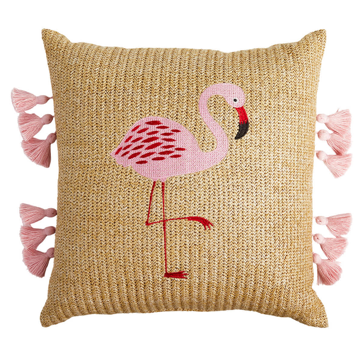 Flamingo Hermosa Outdoor Throw Pillow, 18"