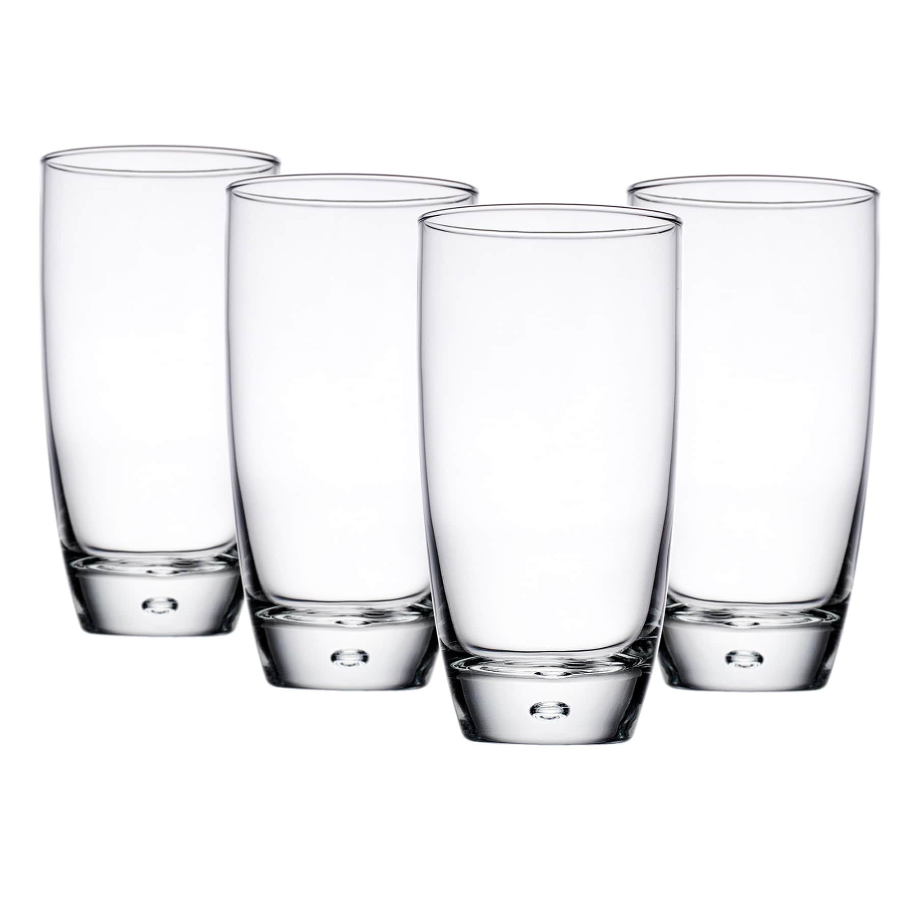 Set of 4 Tribeca Bubble Glass Highball, 16oz