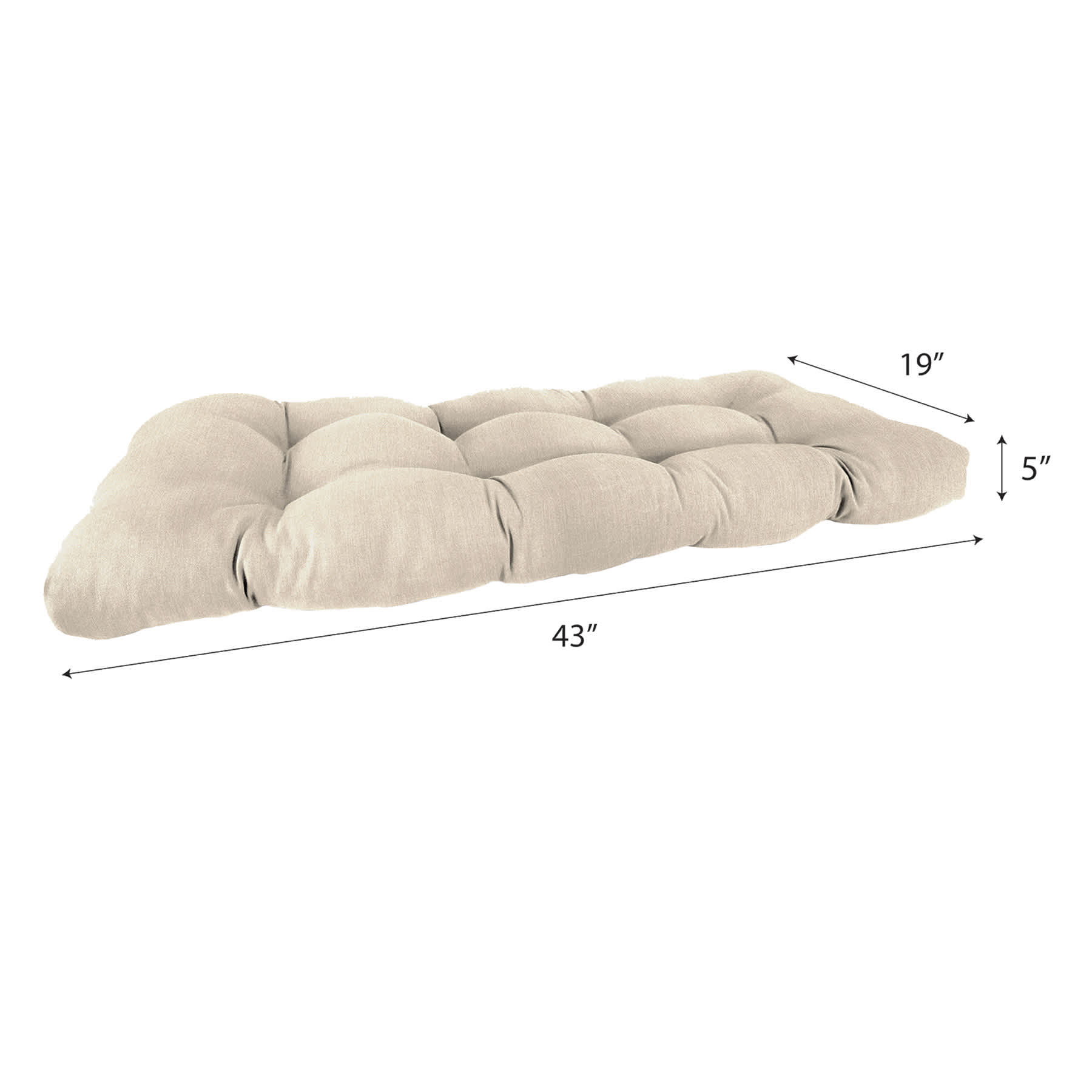 Tahiti Beige Outdoor Wicker Settee Cushion
