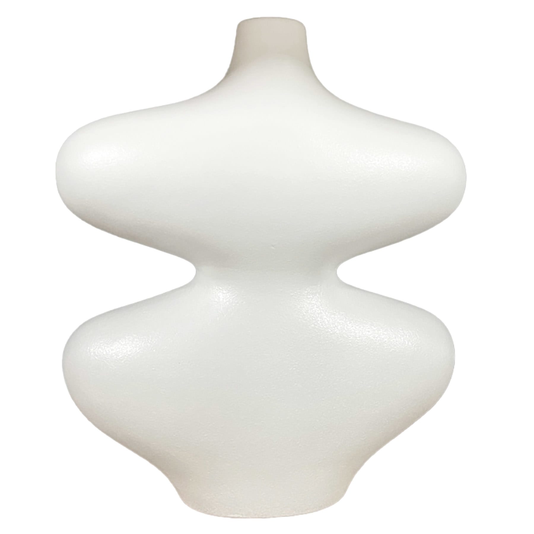 Crosby St. White Wavy Ceramic Vase, 14"