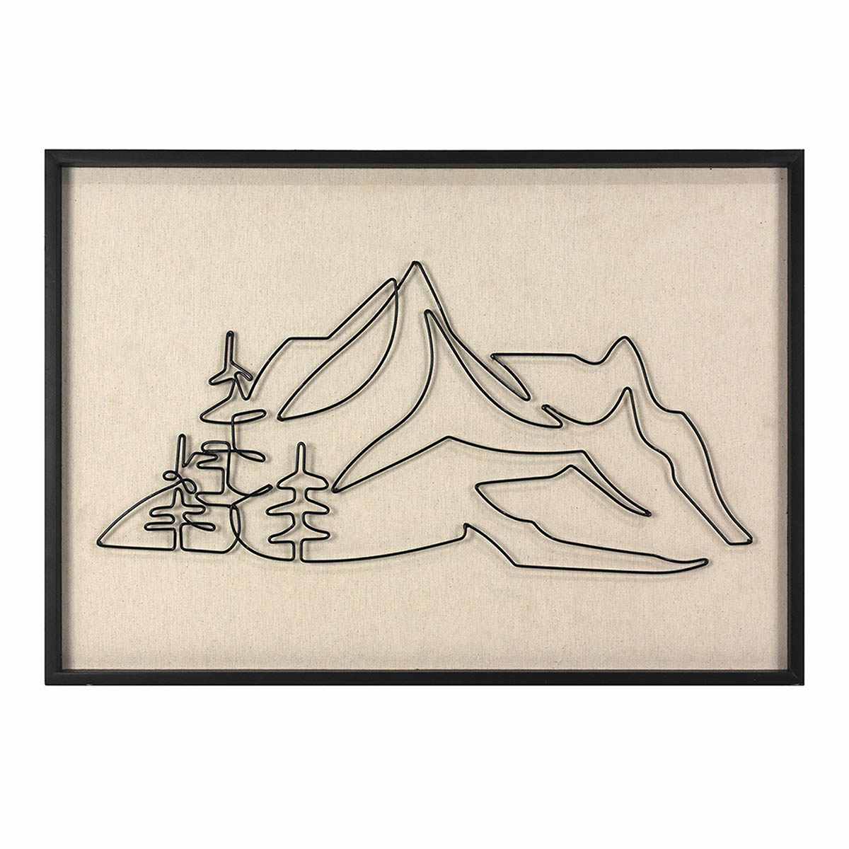 Ty Pennington Framed Abstract Mountains Cape Wall Art, 27x19
