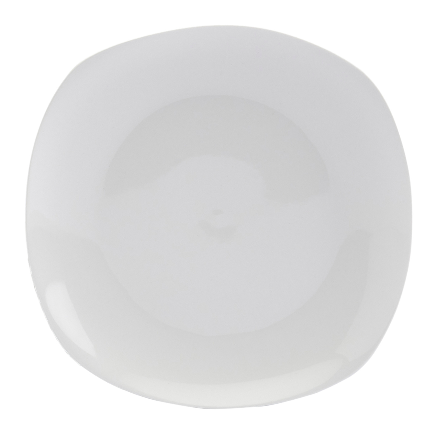 8-Piece Square Ceramic Salad Plates, White