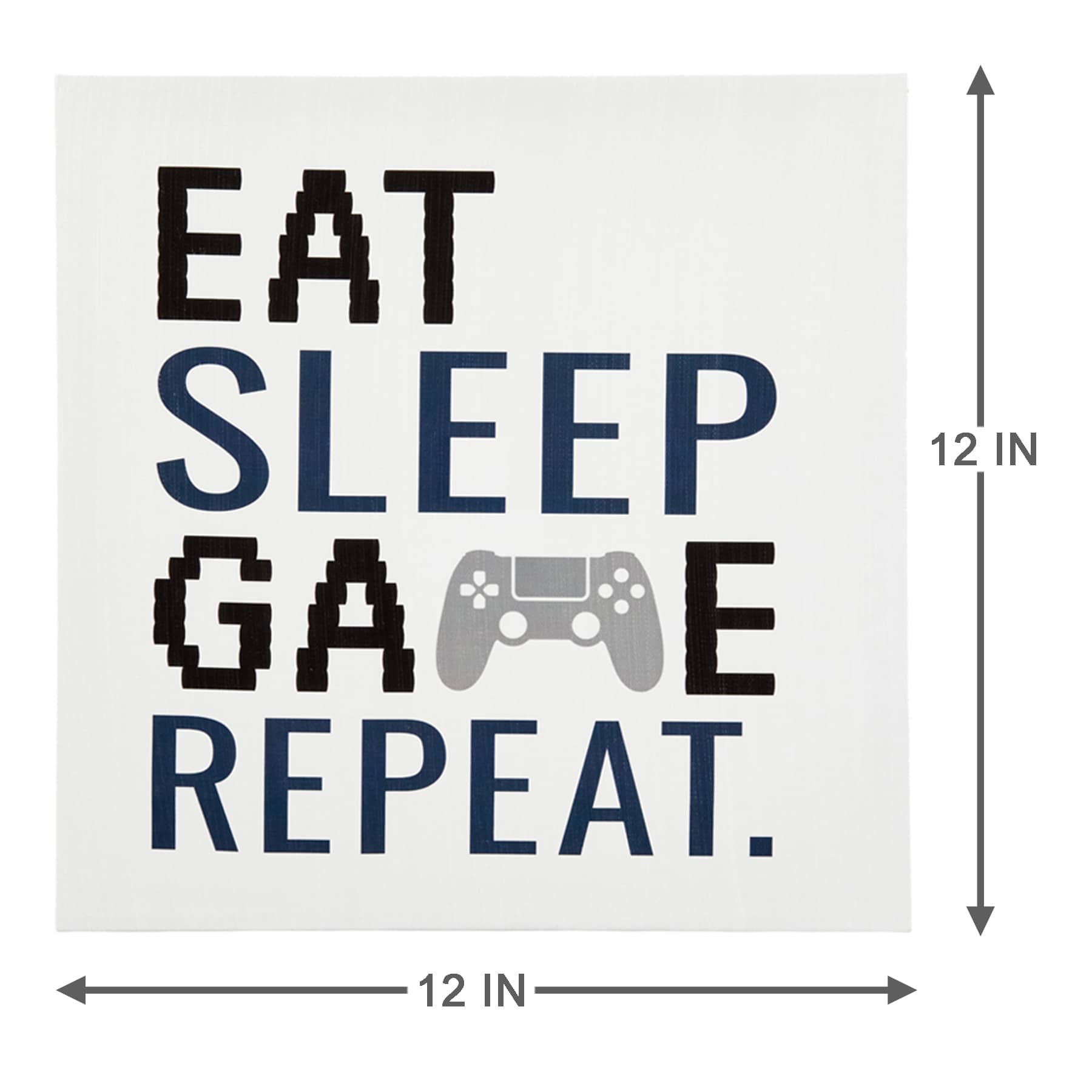 Game & Repeat Canvas Wall Art, 12"