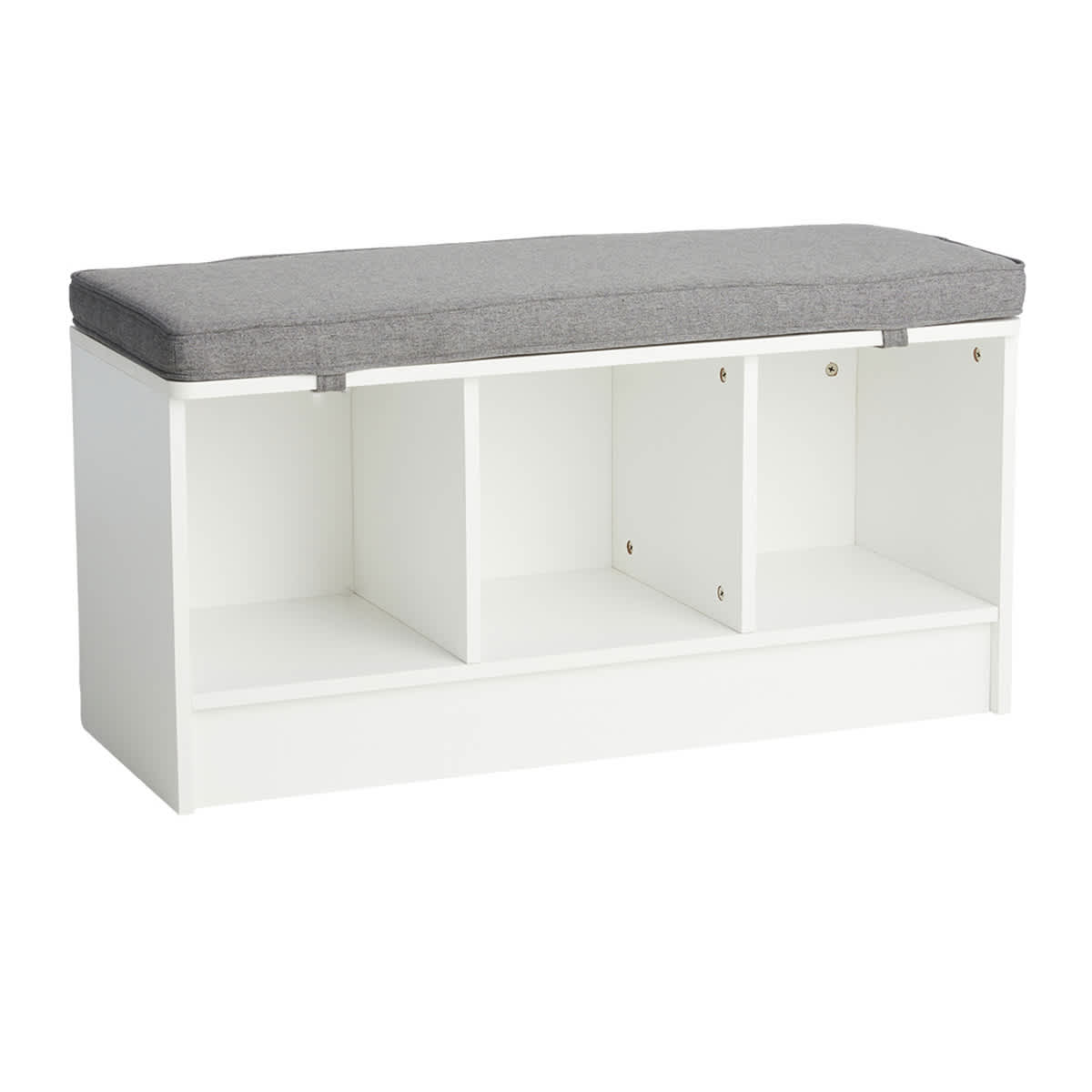 Sara Cube Storage Bench, White