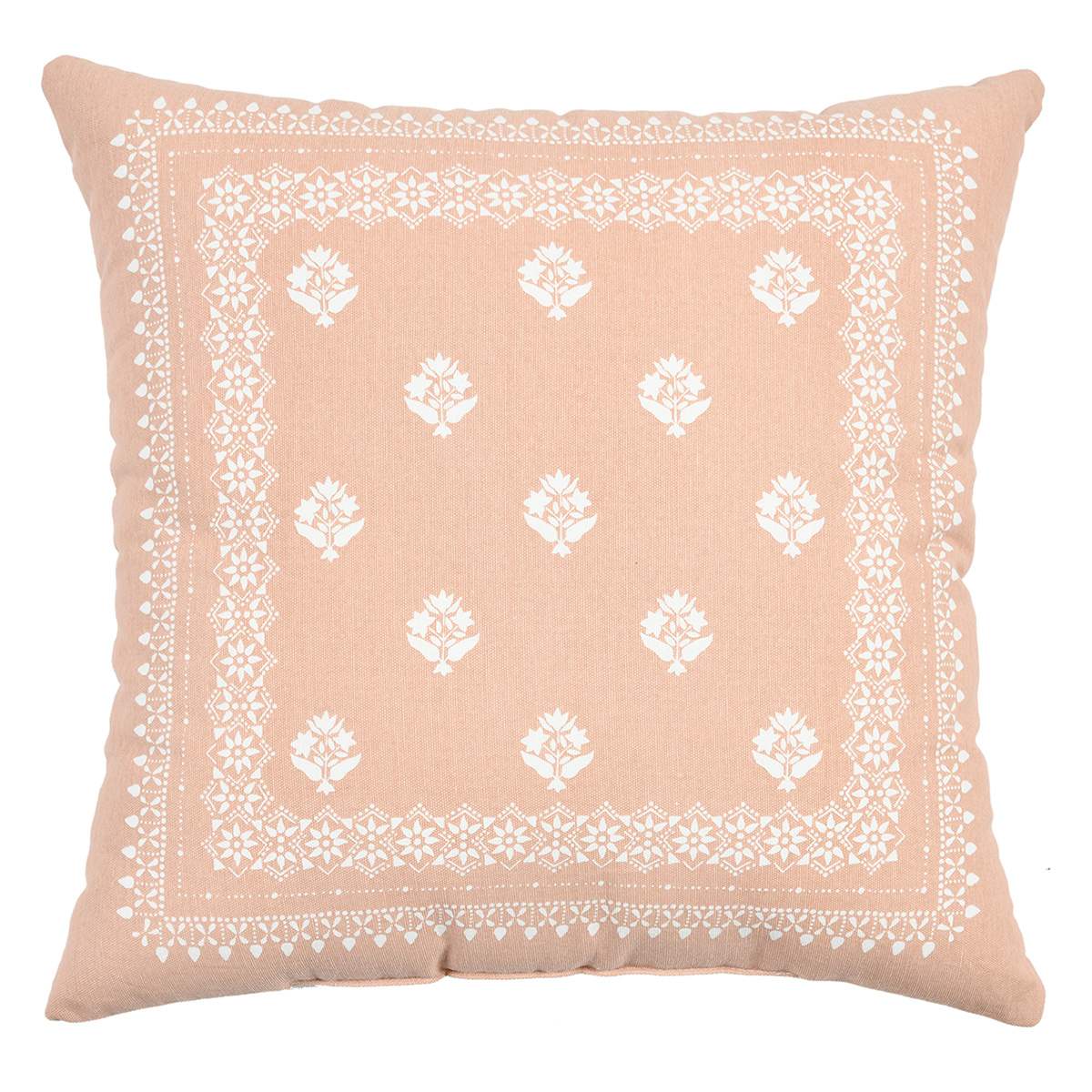 Honeybloom Pink Bandana Print Throw Pillow, 18"