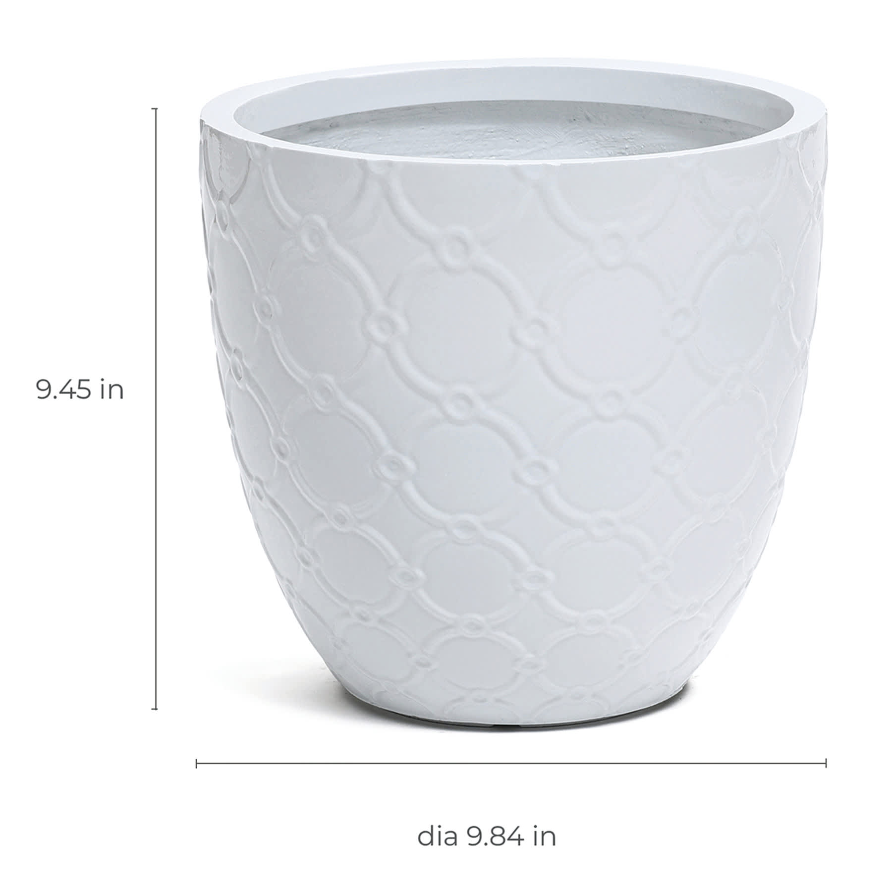Providence Portia White Outdoor Planter, Small